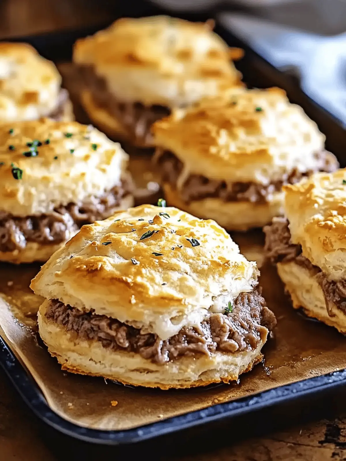 Baked French Dip Biscuits: Comfort Food Made Easy at Home 5 Baked French Dip Biscuits