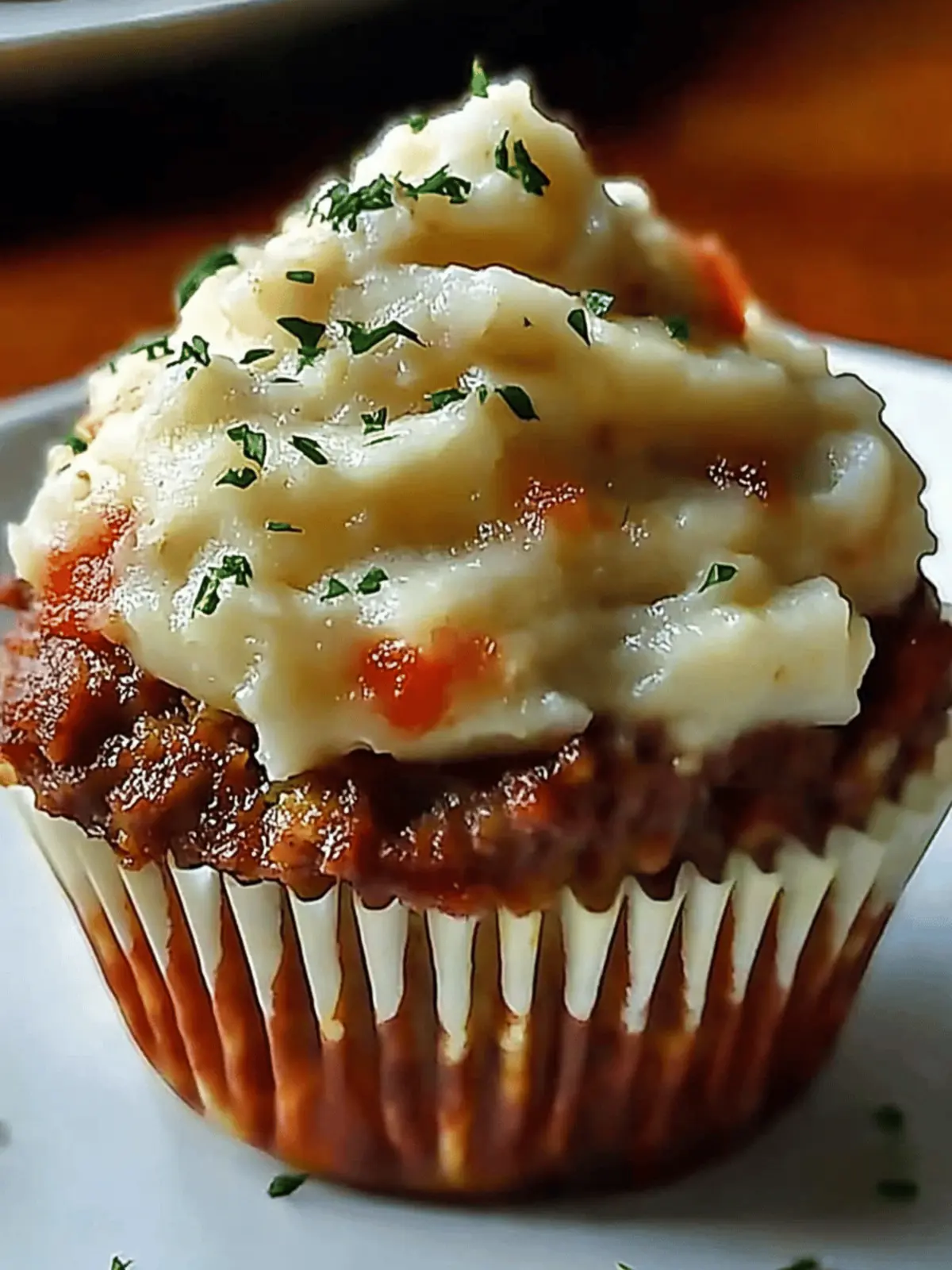 Savory Meatloaf Cupcakes with Potato: A Cozy Family Treat 4 Meatloaf Cupcakes with Potato