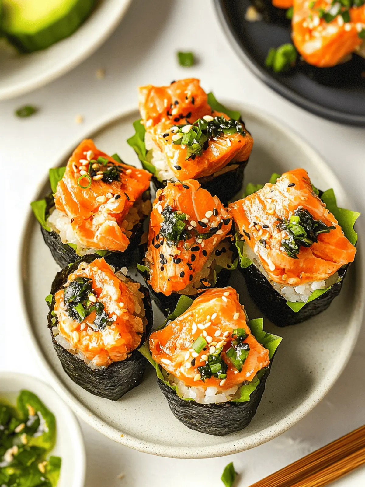 Baked Salmon Sushi Cups You’ll Love for Easy Party Snacking 2 Baked Salmon Sushi Cups