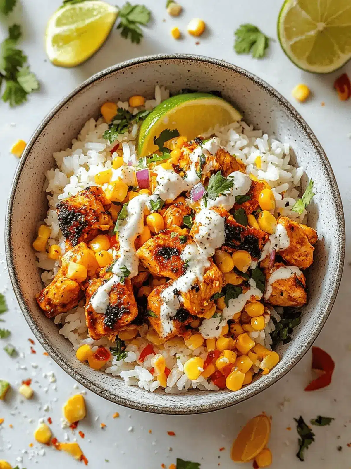 Savory Street Corn Chicken Rice Bowl for Ultimate Flavor Boost 2 Street Corn Chicken Rice Bowl
