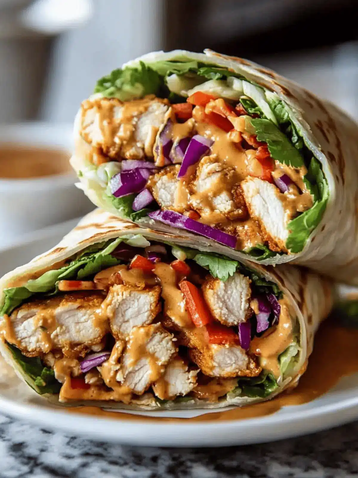 Quick Thai Peanut Chicken Wraps That Will Wow Your Tastebuds 4 Thai Peanut Chicken Wraps