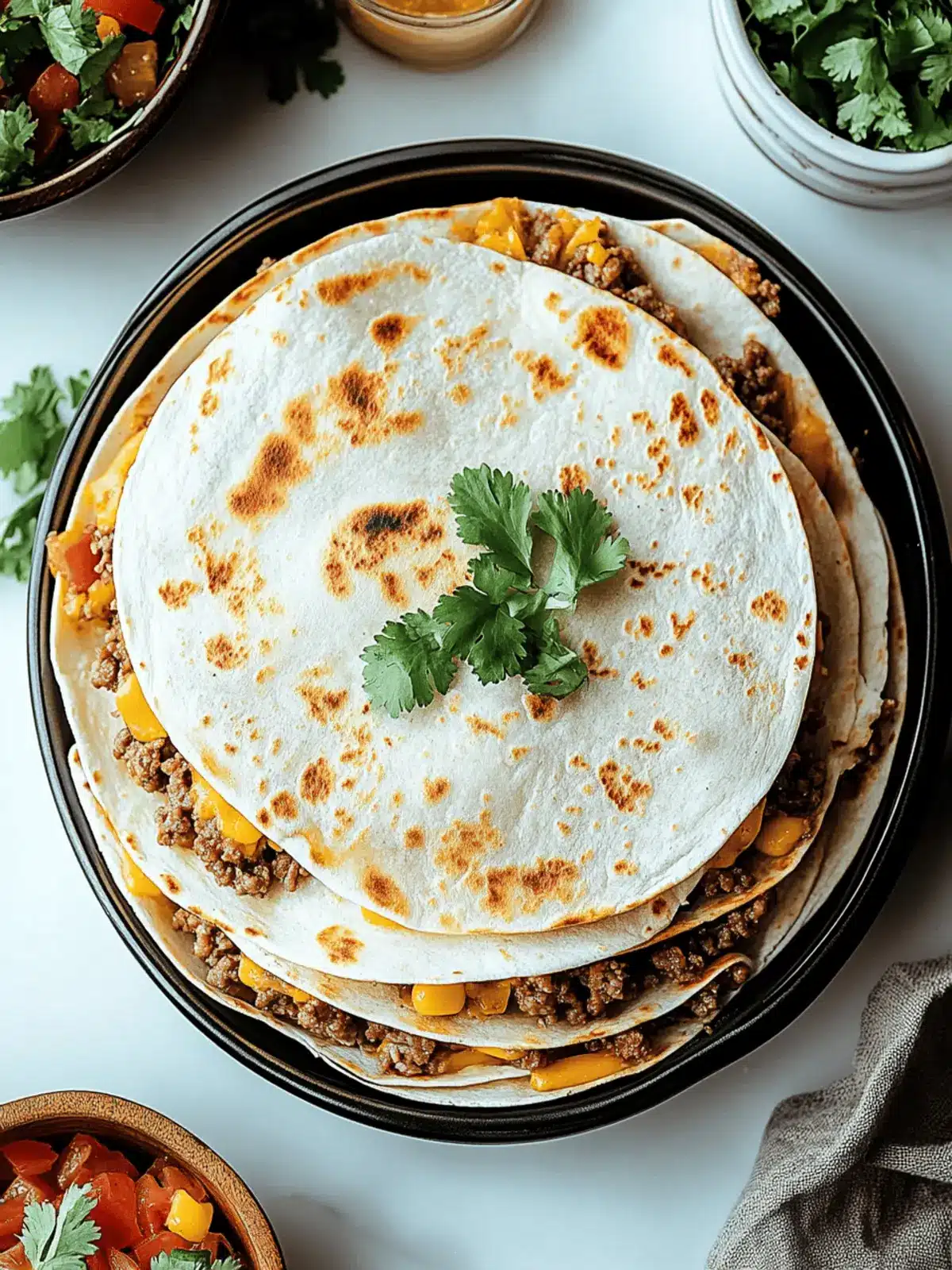 Savor Cheesy Ground Beef Quesadillas for Your Next Feast 2 Cheesy Ground Beef Quesadillas