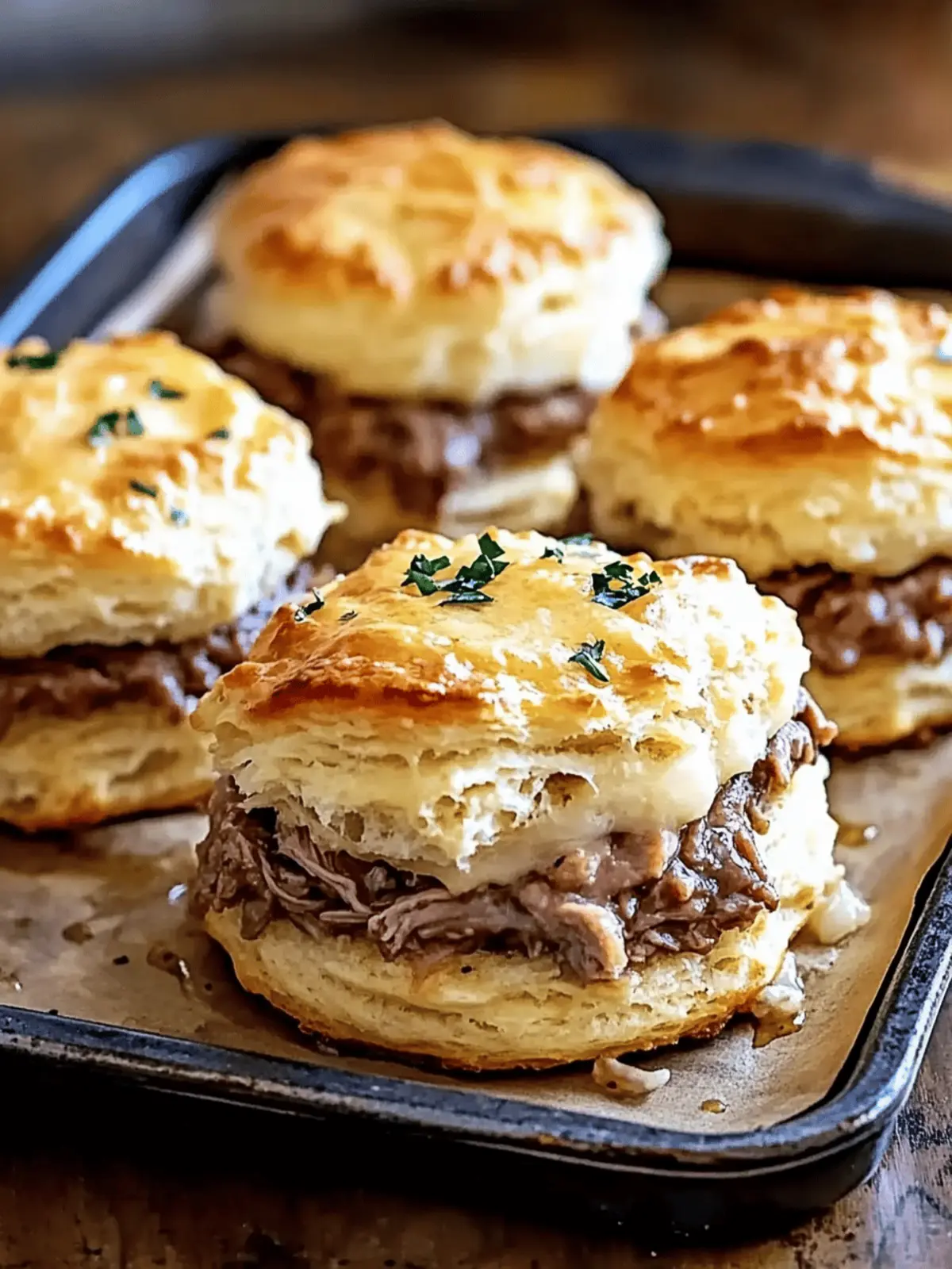 Baked French Dip Biscuits: Comfort Food Made Easy at Home 3 Baked French Dip Biscuits
