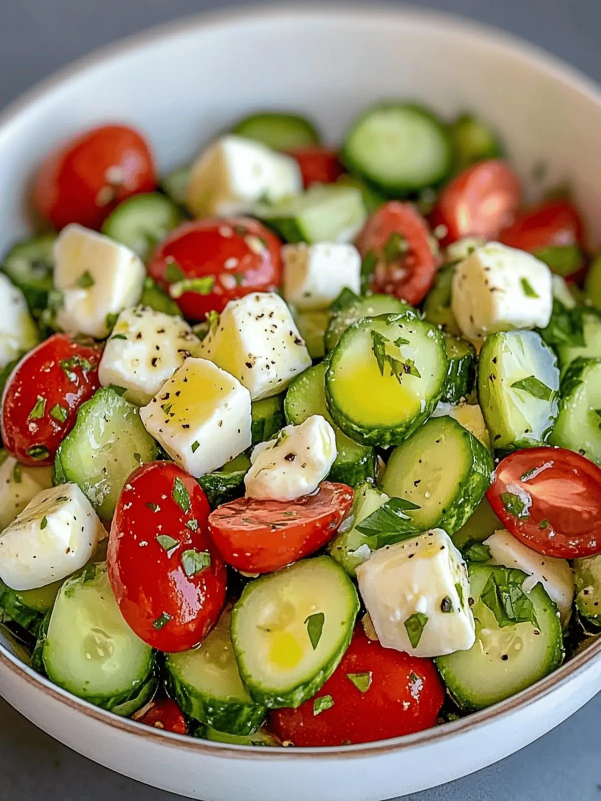 Zesty Cucumber Mozzarella Salad Perfect for Summer Feasts 5 Cucumber Mozzarella Salad