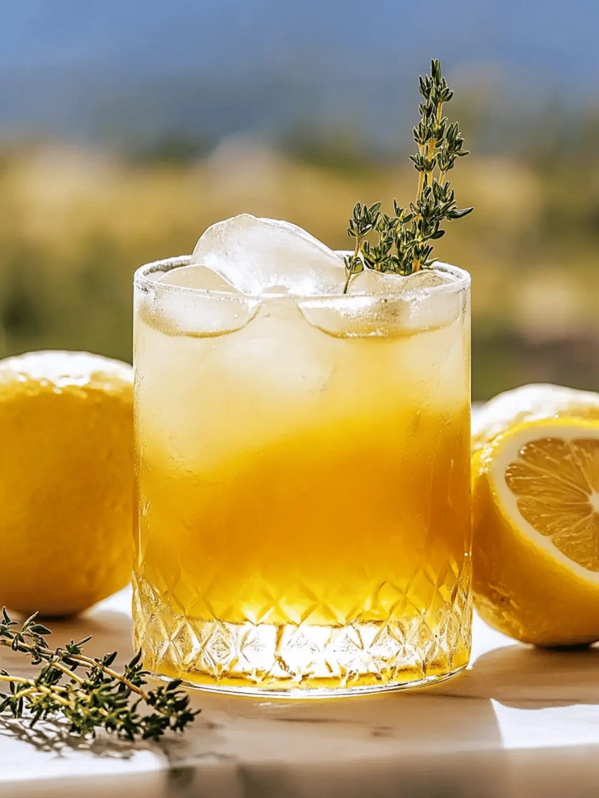 Sip on Bliss with Honey Lemon Thyme Refresher Mocktail 5 Honey Lemon Thyme Refresher
