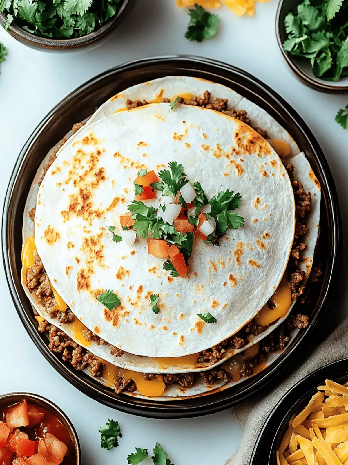 Savor Cheesy Ground Beef Quesadillas for Your Next Feast 4 Cheesy Ground Beef Quesadillas
