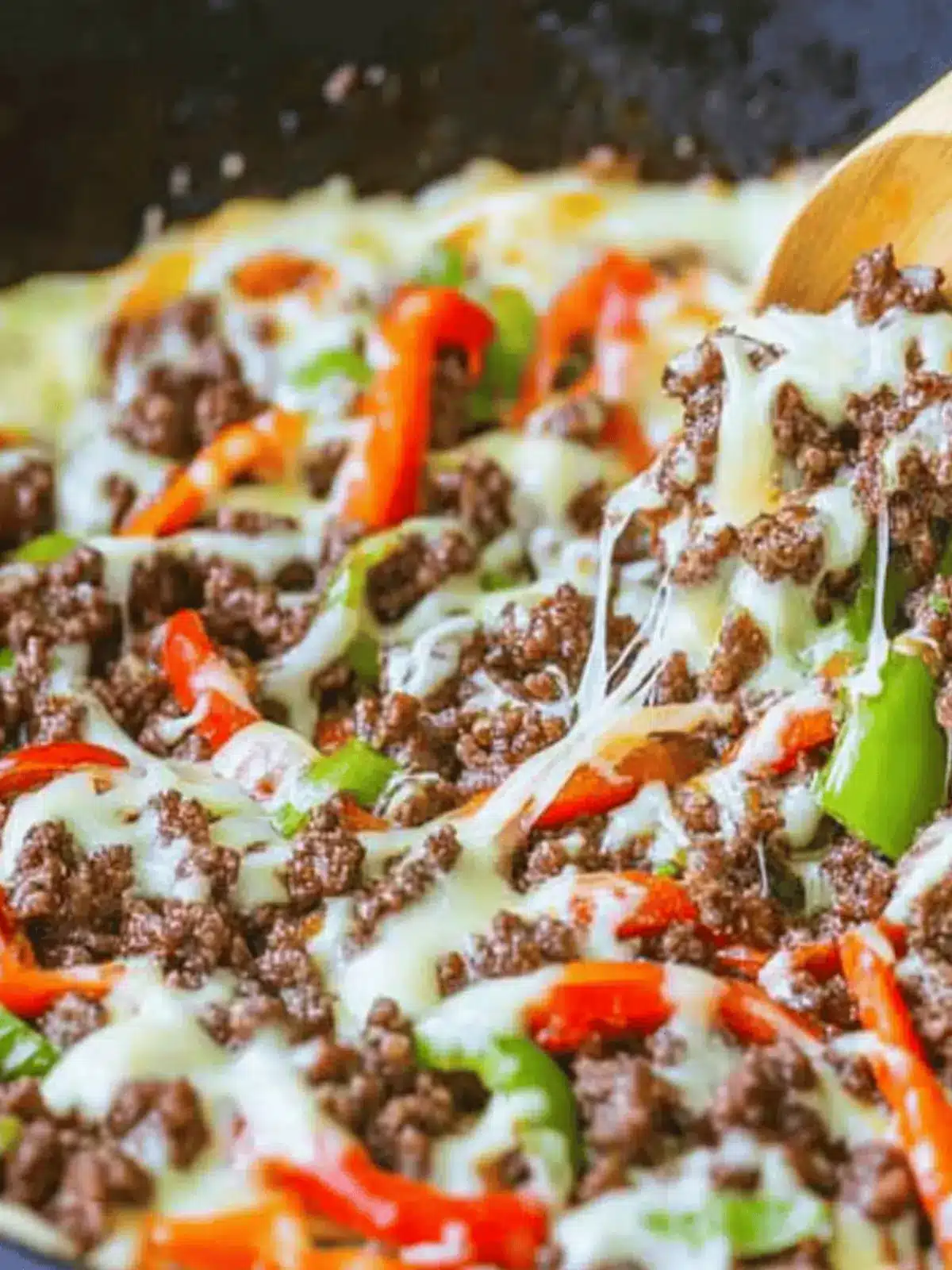 Keto Low Carb Cheesesteak Ground Beef Skillet in 30 Minutes 3 Low Carb Cheesesteak Ground Beef