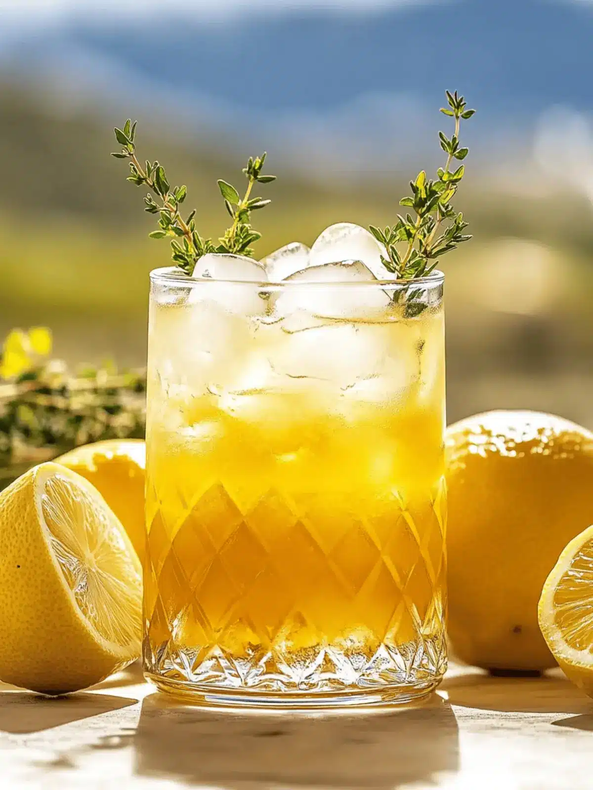 Sip on Bliss with Honey Lemon Thyme Refresher Mocktail 3 Honey Lemon Thyme Refresher