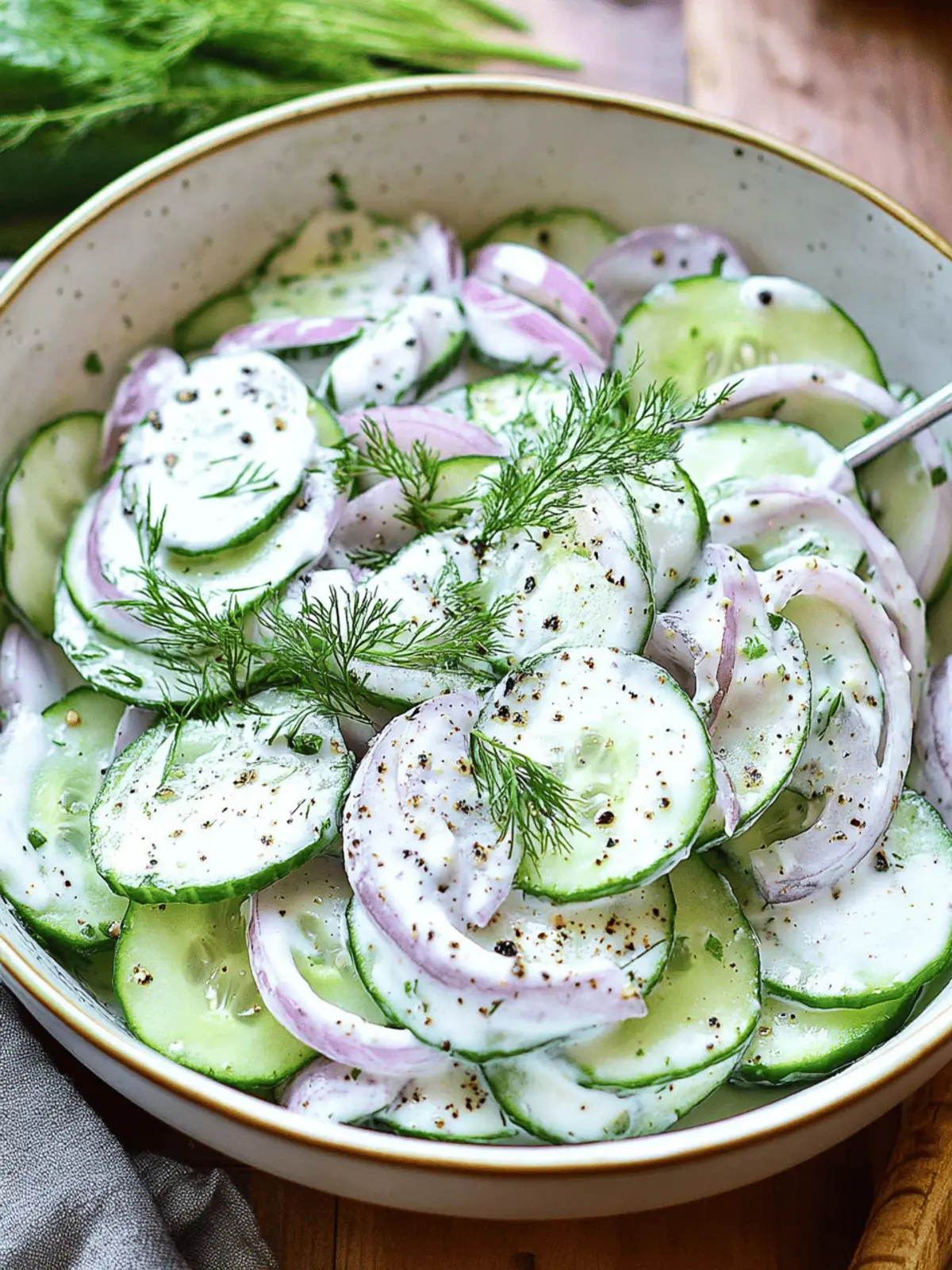 Delight in Freshness with Easy Creamy Cucumber Salad 3 Creamy Cucumber Salad