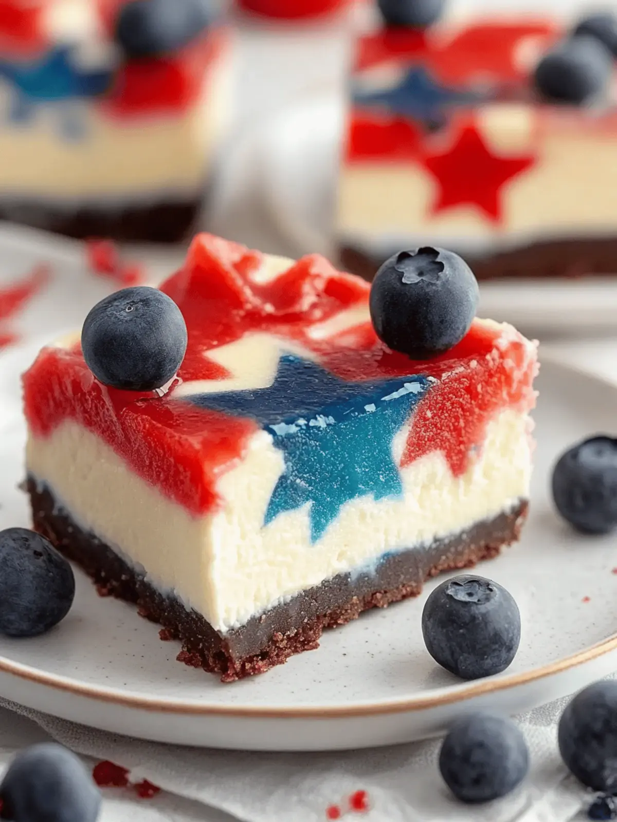 Creamy Red White and Blue Cheesecake Bars for Summer Bliss 4 Creamy Red White and Blue Cheesecake Bars