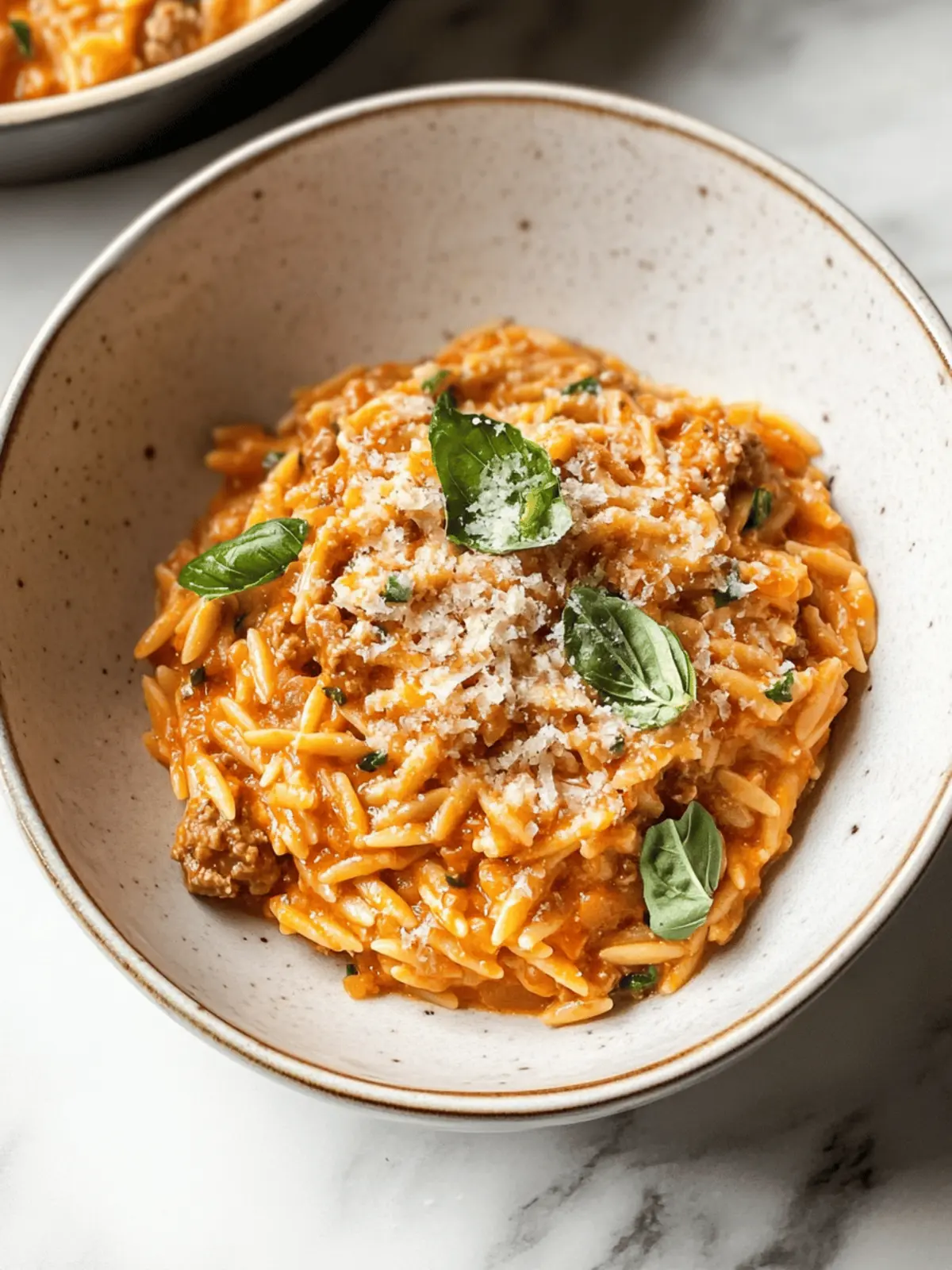 Creamy Ground Beef Orzo with Tomato Cream Sauce in 30 Minutes 2 Ground Beef Orzo with Tomato Cream Sauce