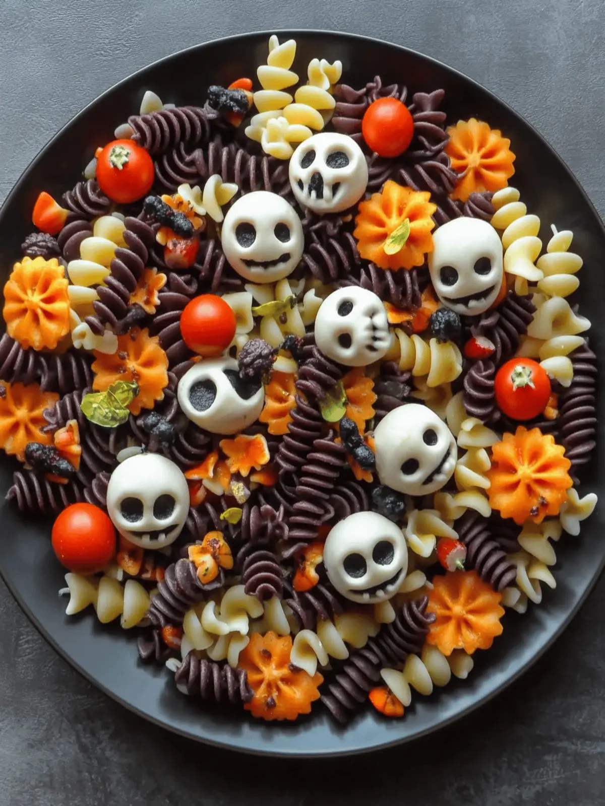 Spooky Halloween Pasta Salad That's Fun for Kids and Adults 2 halloween pasta salad