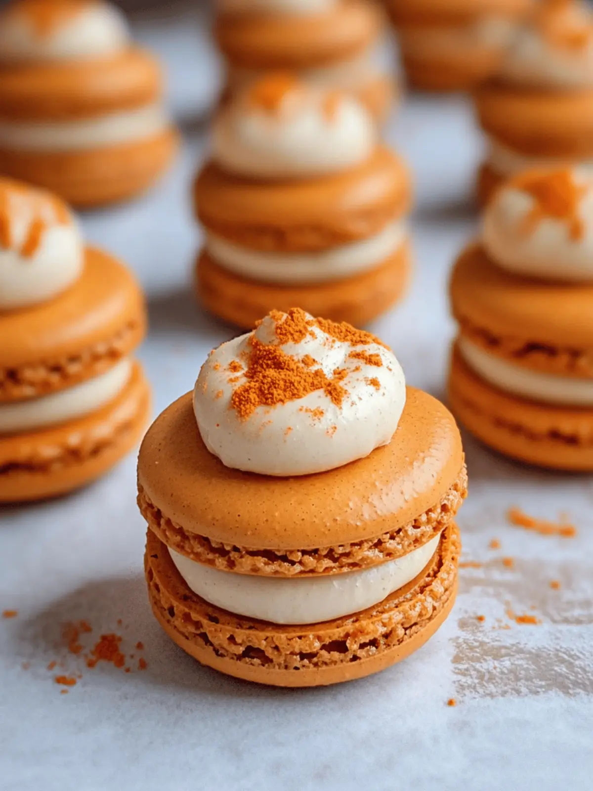 Decadent Pumpkin Pie Macarons to Ignite Your Fall Baking 3 Pumpkin Pie Macarons