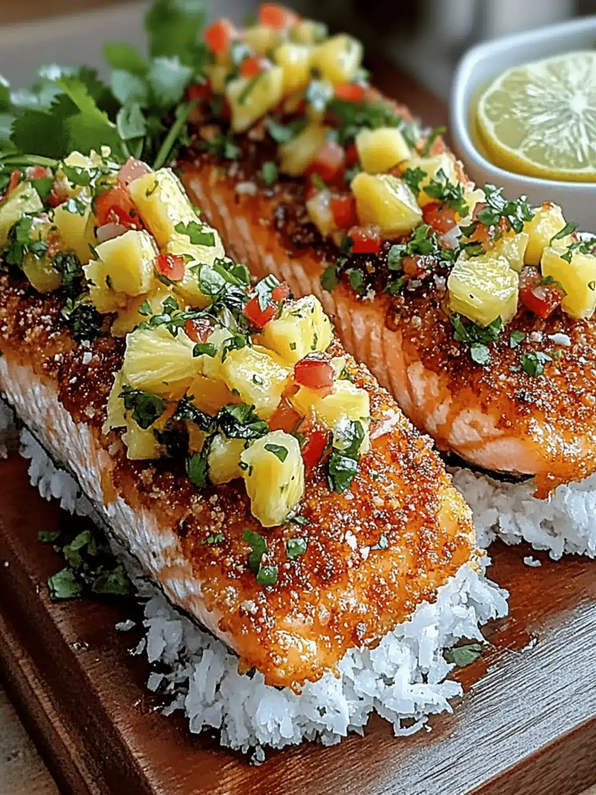 Coconut Crusted Salmon with Pineapple Salsa for Tropical Bliss 3 Coconut Crusted Salmon with Pineapple Salsa