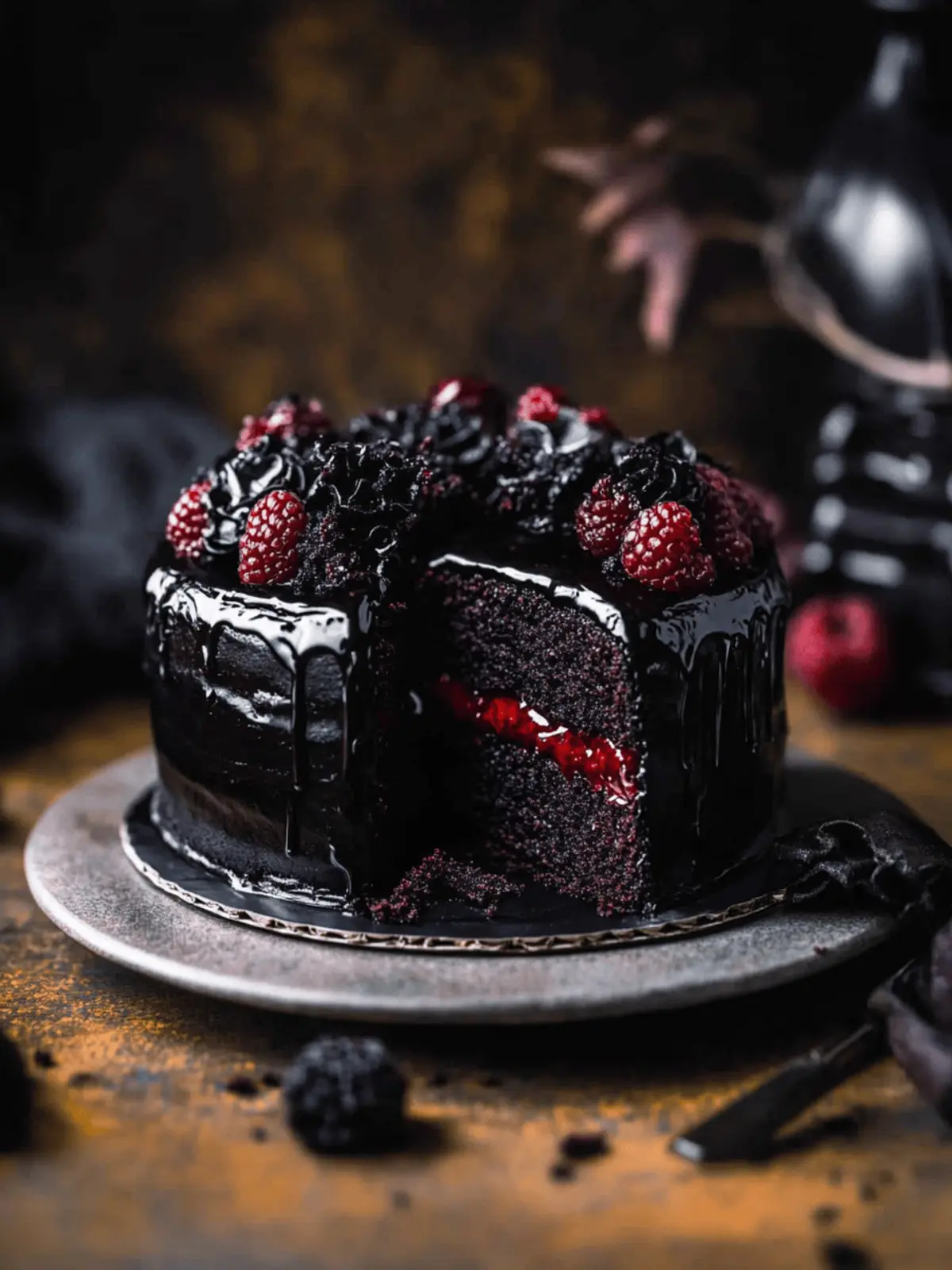 Irresistibly Rich Black Velvet Halloween Cake to Spook Your Guests 2 Black Velvet Halloween Cake