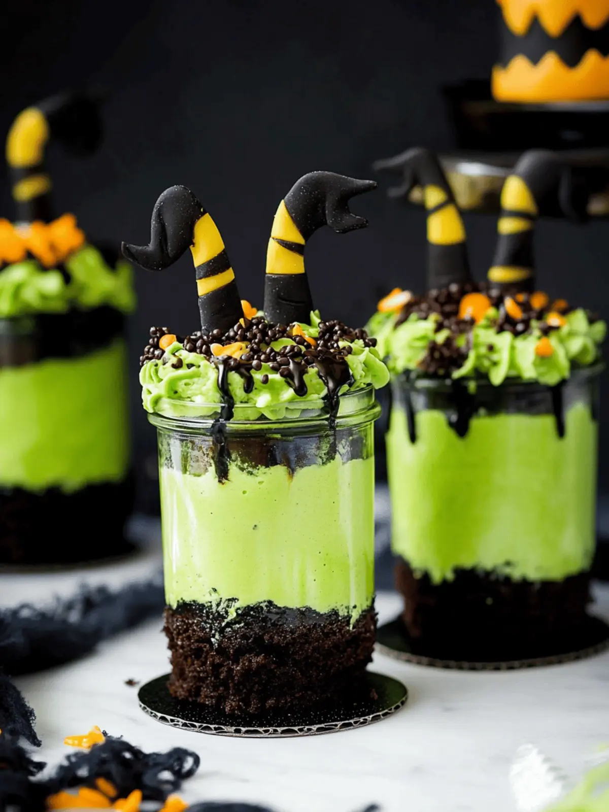 Witches' Brew Halloween Cake Jars: Spooktacular Treats to Make 4 Witches' Brew Halloween Cake Jars