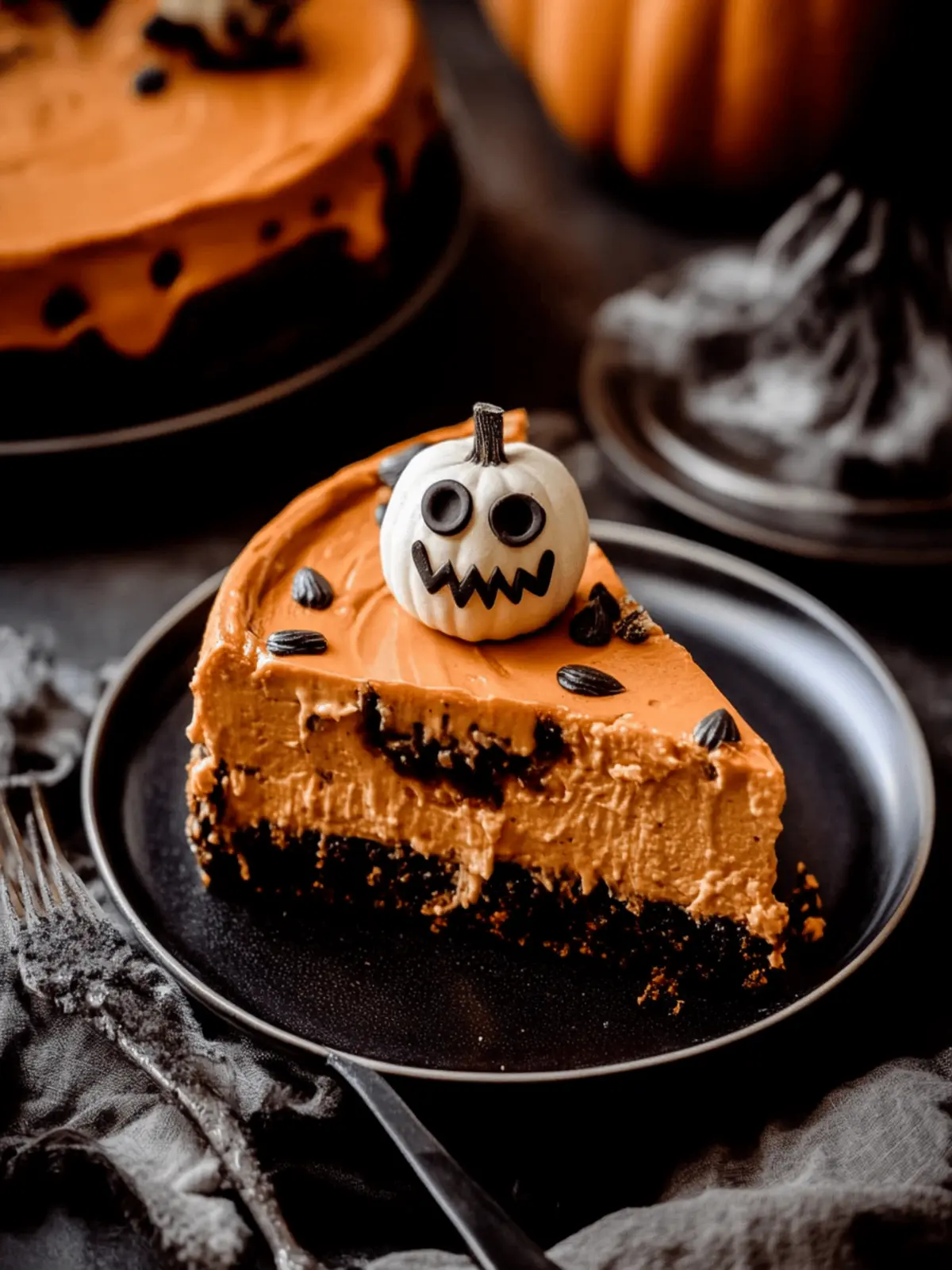 Spooktacular Halloween Cheesecake with Creamy Cookie Crunch 5 Halloween Cheesecake