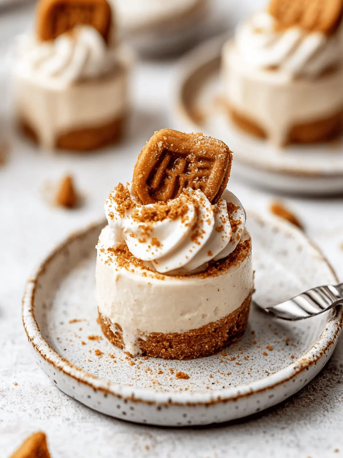 Decadent No Bake Mini Biscoff Cheesecakes for Sweet Indulgence 4 No Bake Mini Biscoff Cheesecakes