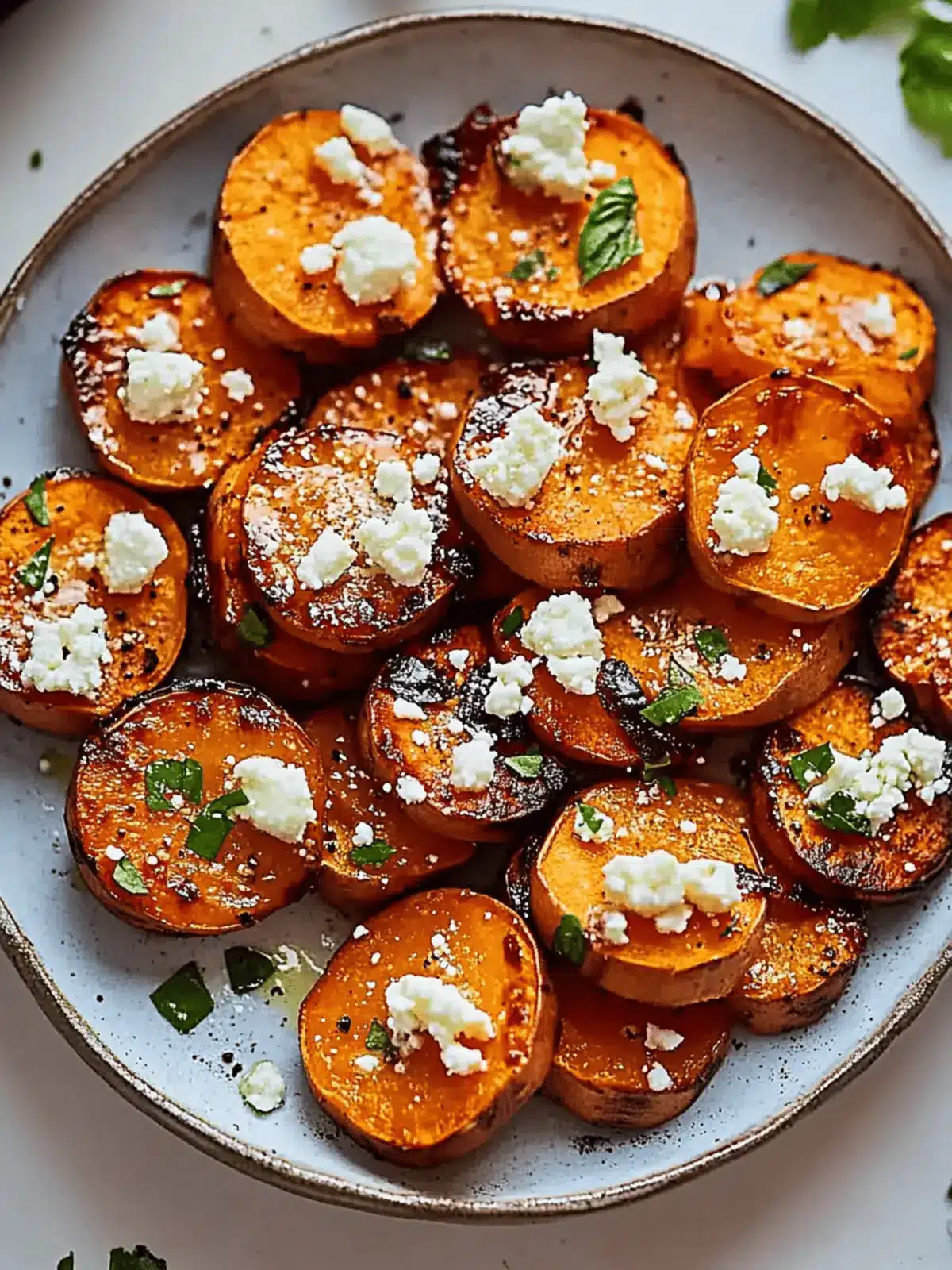 Irresistible Honey Feta Sweet Potato Rounds Recipe Anytime 2 Honey Feta Sweet Potato Rounds Recipe