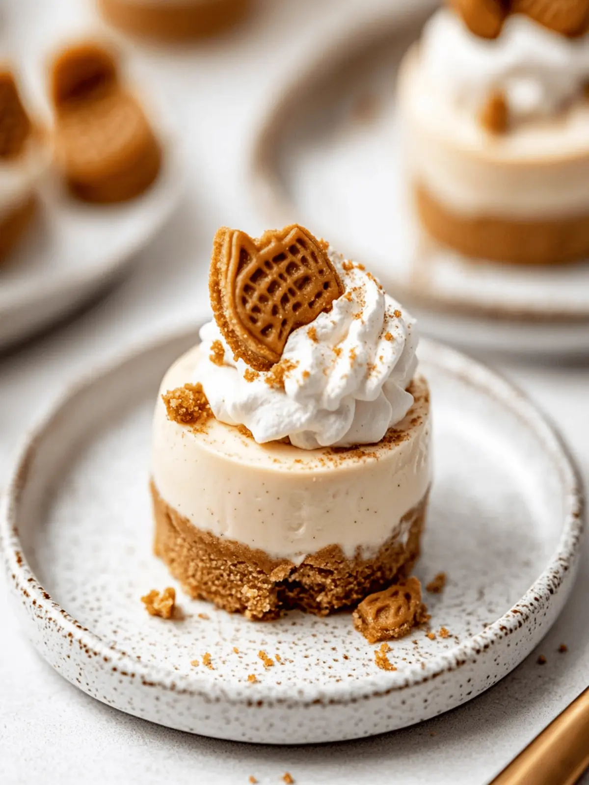 Decadent No Bake Mini Biscoff Cheesecakes for Sweet Indulgence 3 No Bake Mini Biscoff Cheesecakes