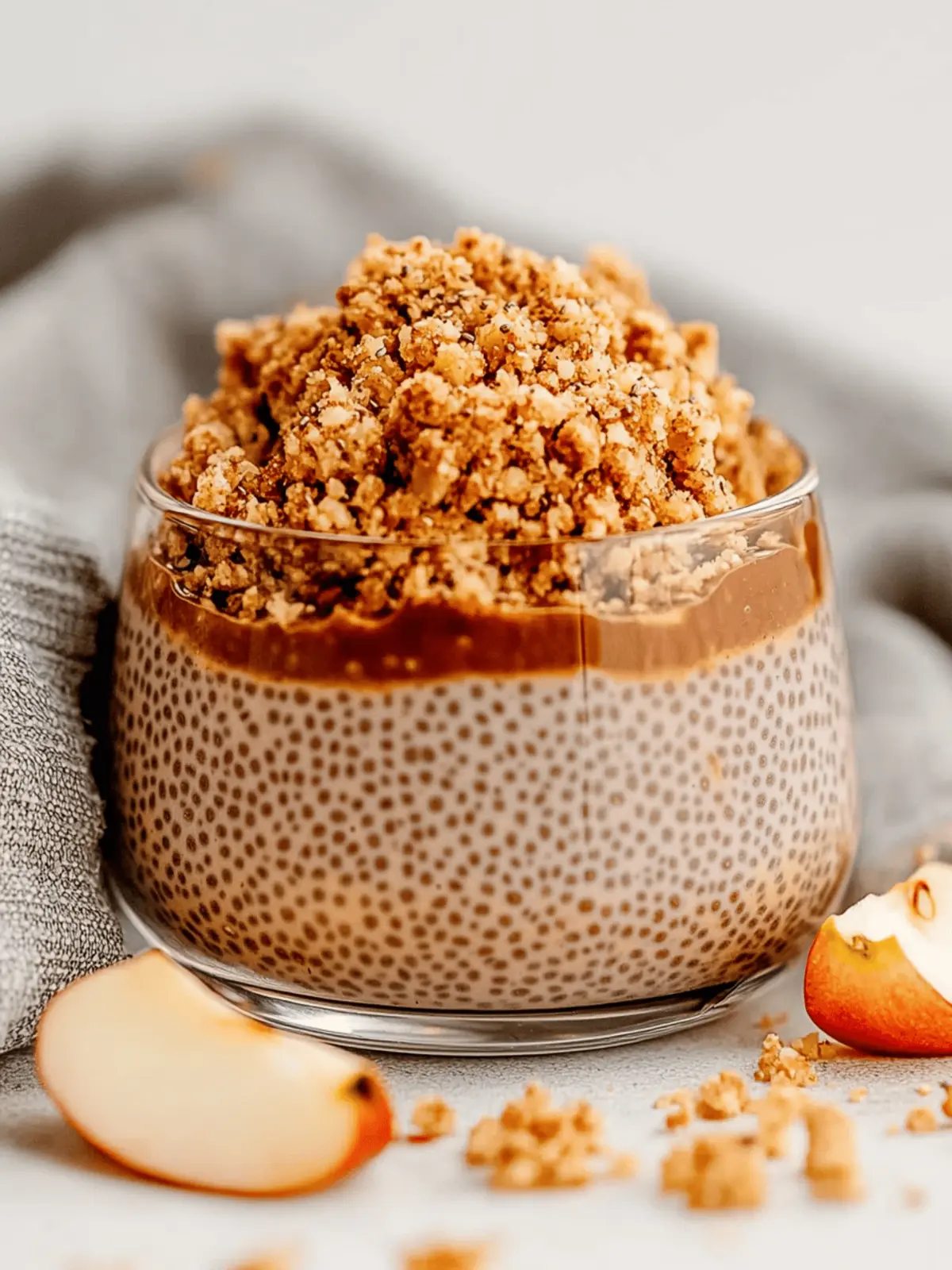Delicious Apple Crumble Chia Pudding for Cozy Mornings 5 Apple Crumble Chia Pudding