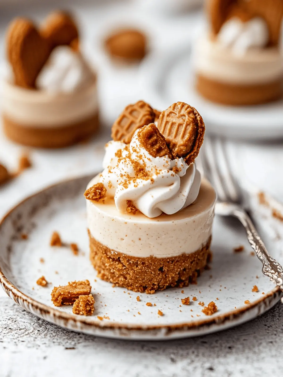 Decadent No Bake Mini Biscoff Cheesecakes for Sweet Indulgence 2 No Bake Mini Biscoff Cheesecakes