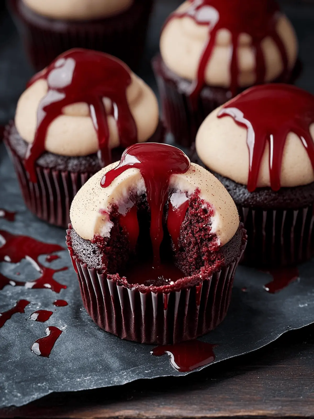 Vampire Bite Halloween Cupcakes: Scream-Worthy Sweet Delights 3 Vampire Bite Halloween Cupcakes