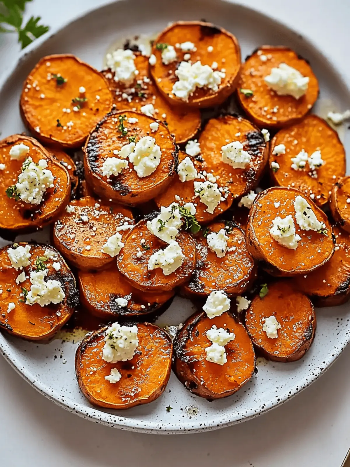 Irresistible Honey Feta Sweet Potato Rounds Recipe Anytime 4 Honey Feta Sweet Potato Rounds Recipe