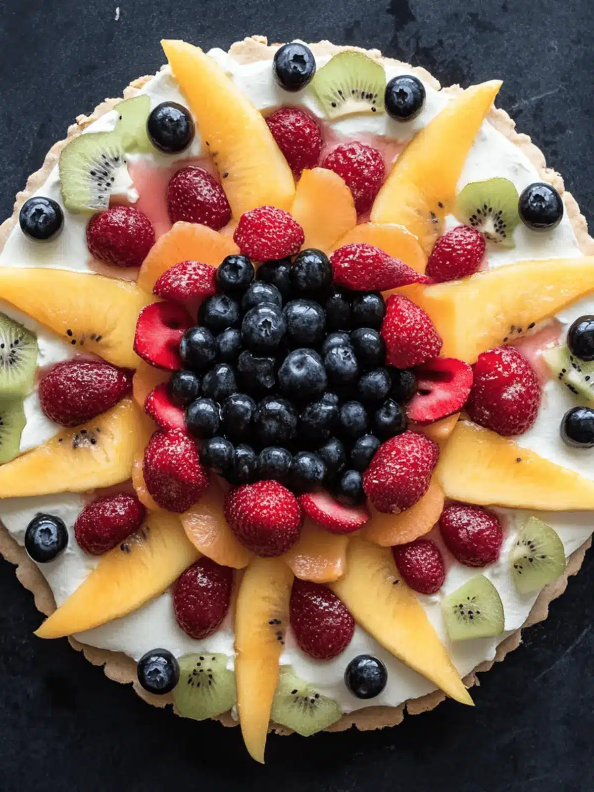 Delicious Fruit Pizza with Cream Cheese for Happy Celebrations 3 Fruit Pizza with Cream Cheese