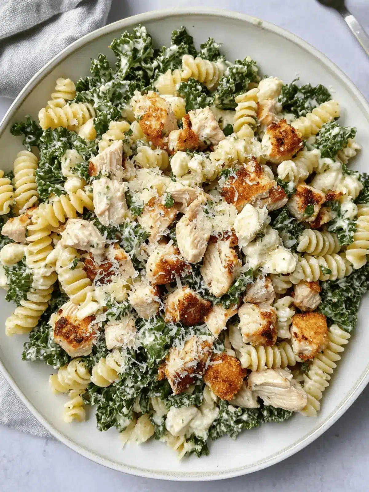 Kale Chicken Caesar Pasta Salad: A High-Protein Delight 5 Kale Chicken Caesar Pasta Salad