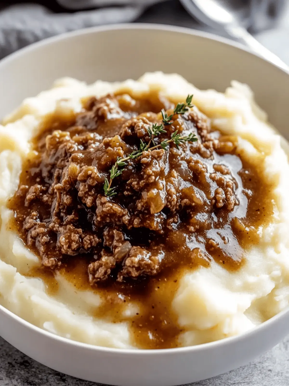 Ground Beef and Gravy Over Mashed Potatoes for Cozy Nights 2 Ground Beef and Gravy Over Mashed Potatoes