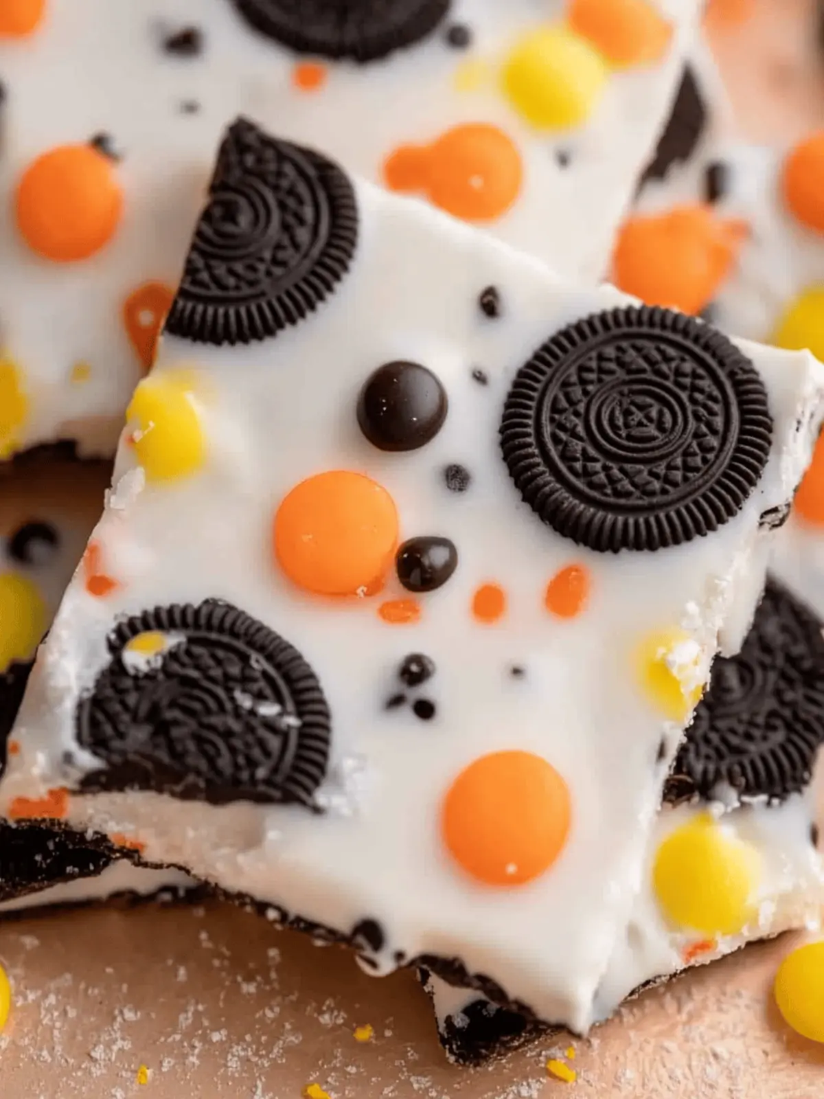 Decadent White Chocolate Halloween Oreo Bark You’ll Love! 2 White Chocolate Halloween Oreo Bark