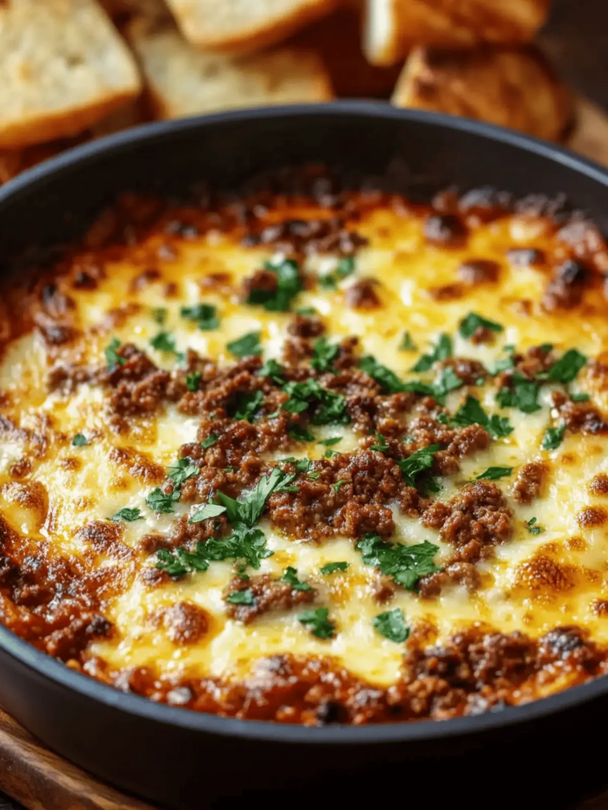 Savory Ground Beef Dip That's Perfect for Any Gathering 3 ground beef dip