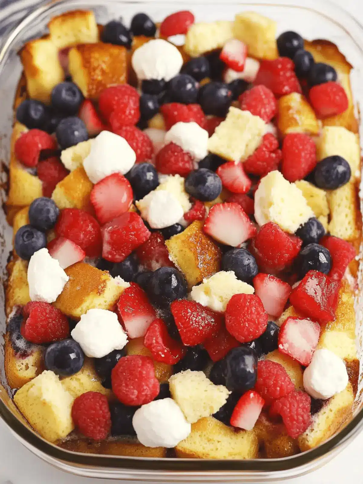 Red White and Blue French Toast Bake for Your Patriotic Brunch 3 Red White and Blue French Toast Bake