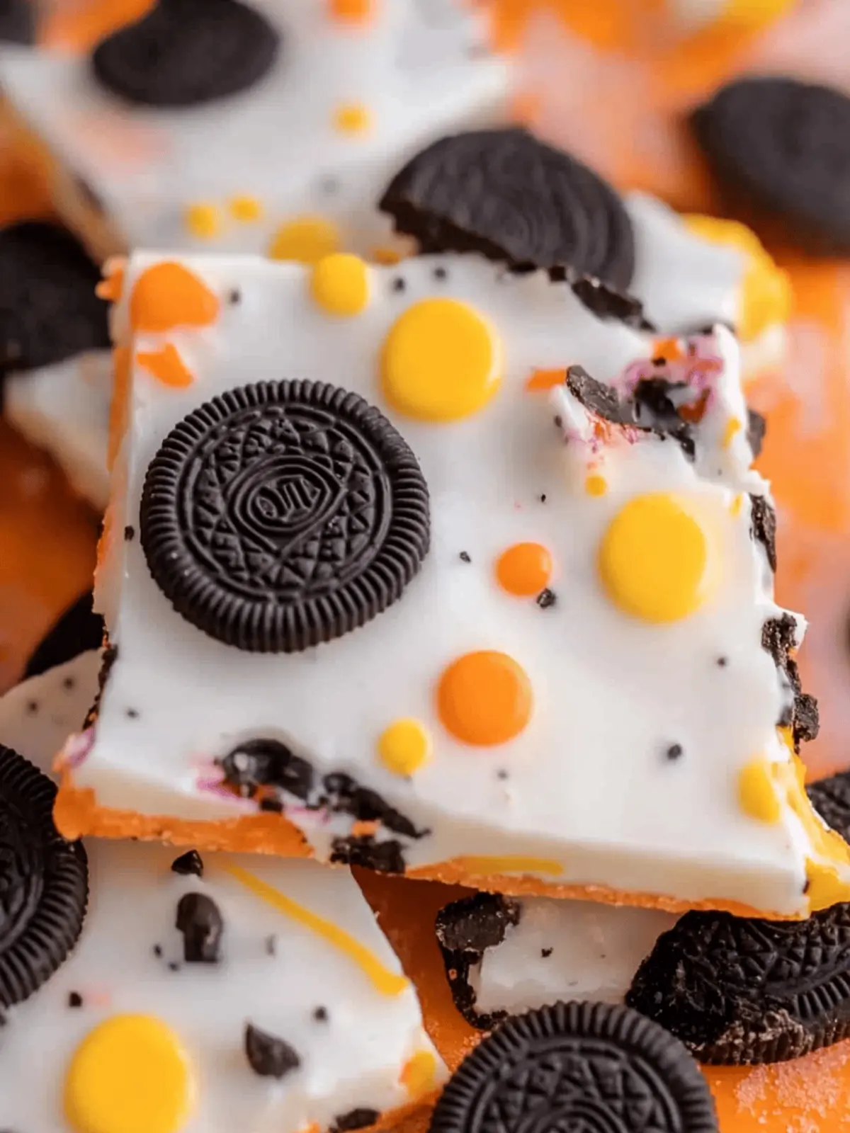 Decadent White Chocolate Halloween Oreo Bark You’ll Love! 5 White Chocolate Halloween Oreo Bark