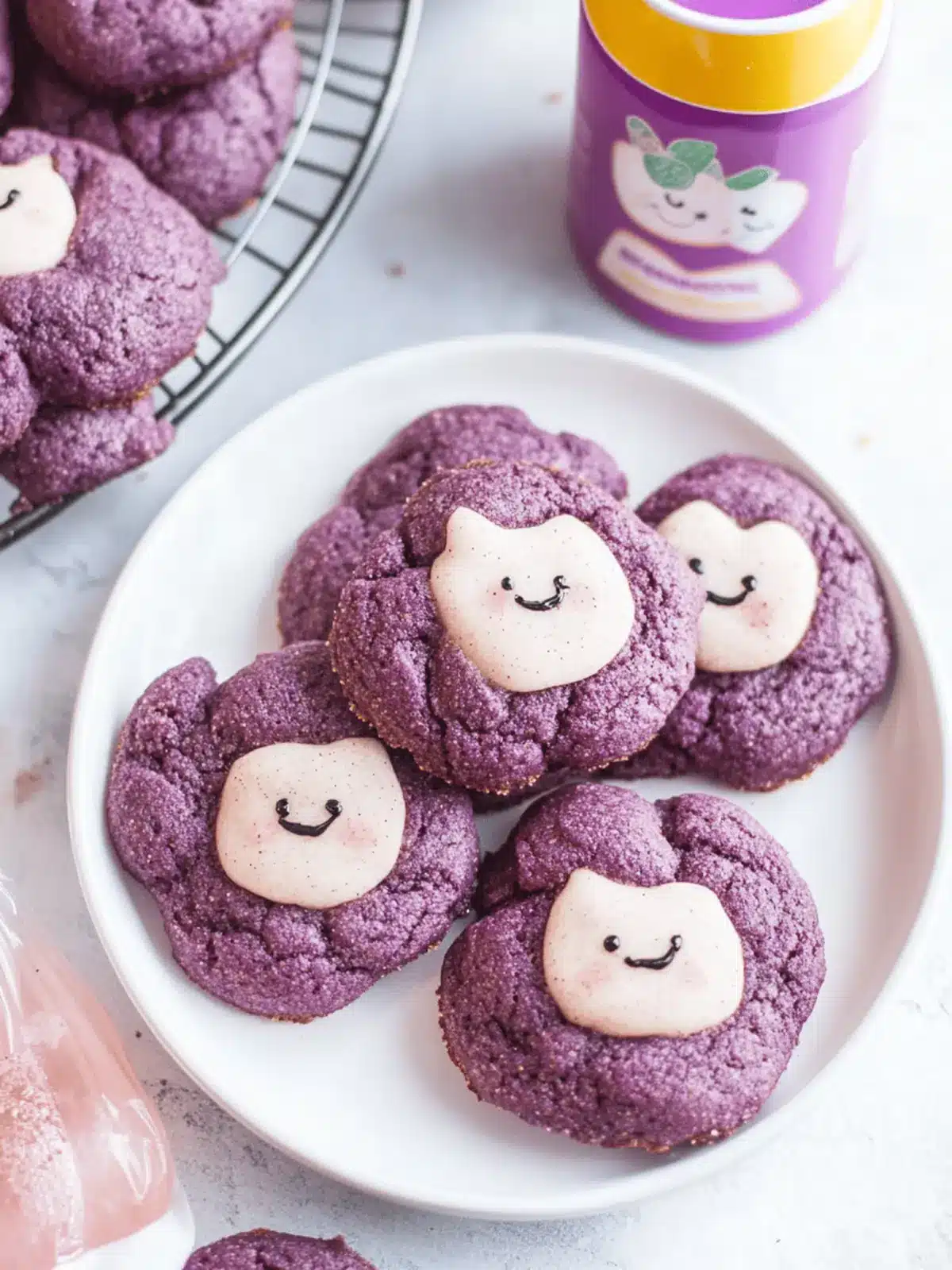 Cute Ube Snickerdoodles: Adorable Bear Cookies to Bake Today 3 Cute Ube Snickerdoodles
