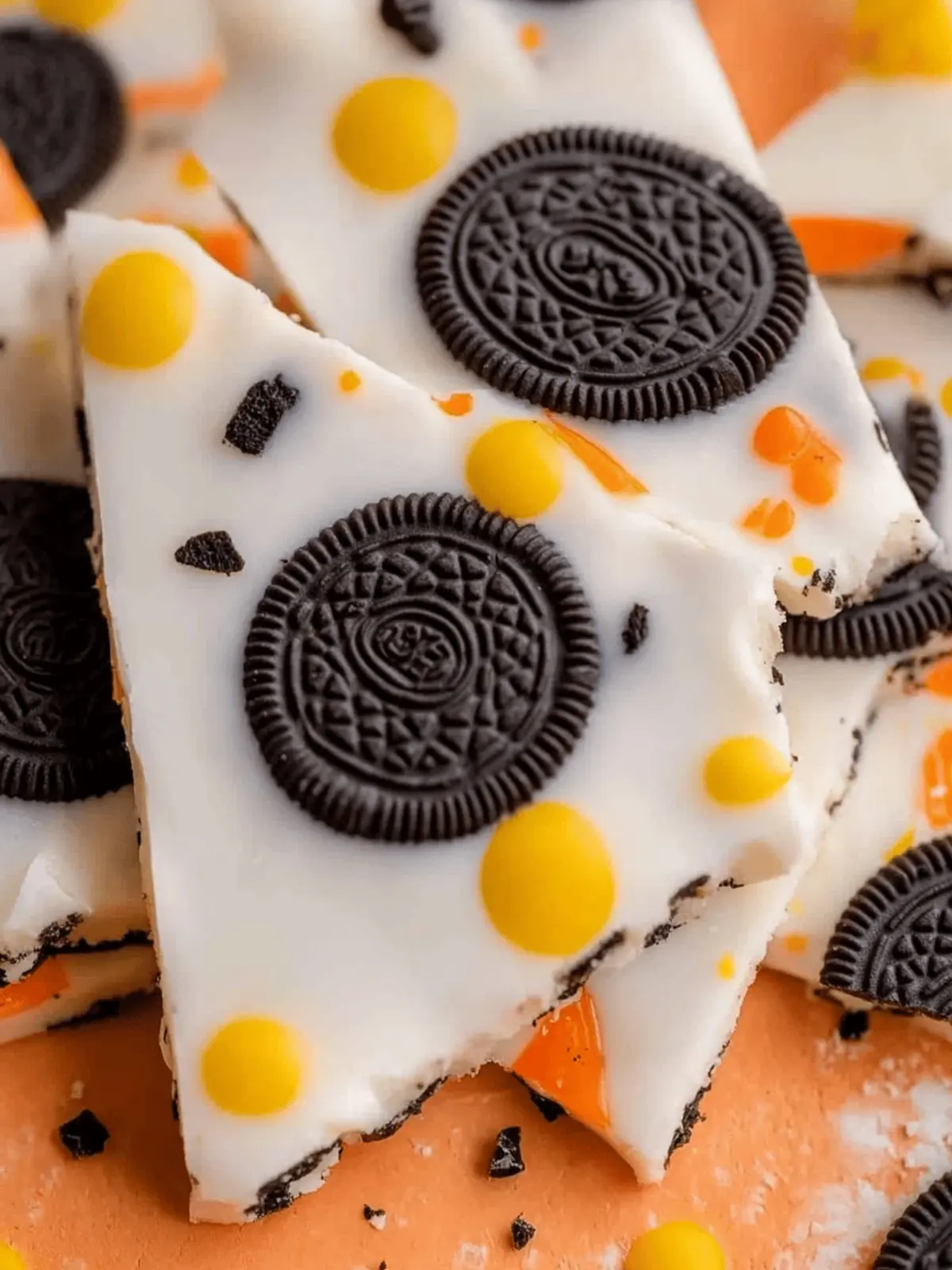 Decadent White Chocolate Halloween Oreo Bark You’ll Love! 4 White Chocolate Halloween Oreo Bark