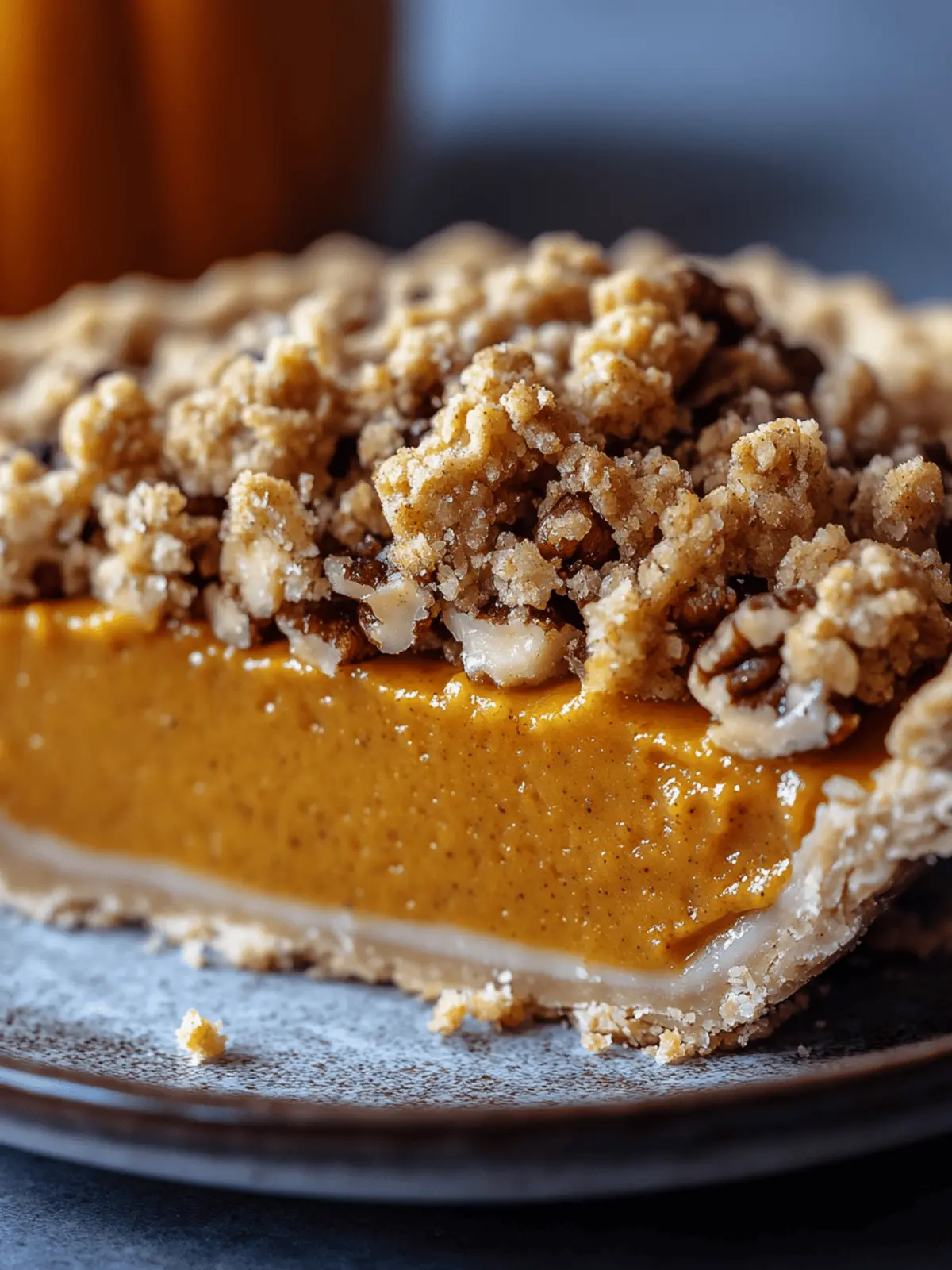 Bourbon Pumpkin Pie with Salted Brown Butter Pecan Magic 2 Bourbon Pumpkin Pie with a Salted Brown Butter Pecan Streusel