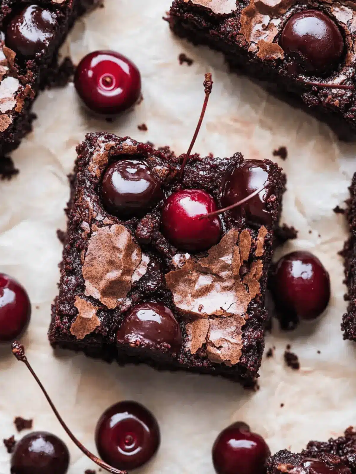 Irresistible Roasted Chocolate Cherry Brownies to Indulge In 4 Roasted Chocolate Cherry Brownies