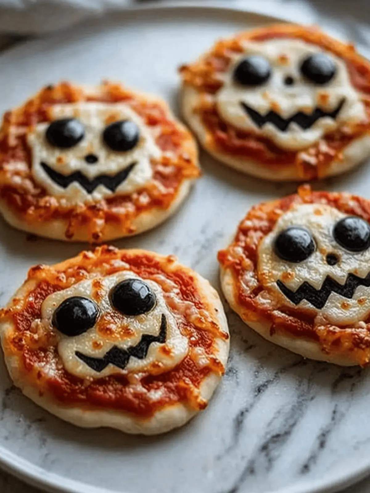 Delicious Mini Halloween Pizzas for a Spooky Snack Night 2 Mini Halloween Pizzas
