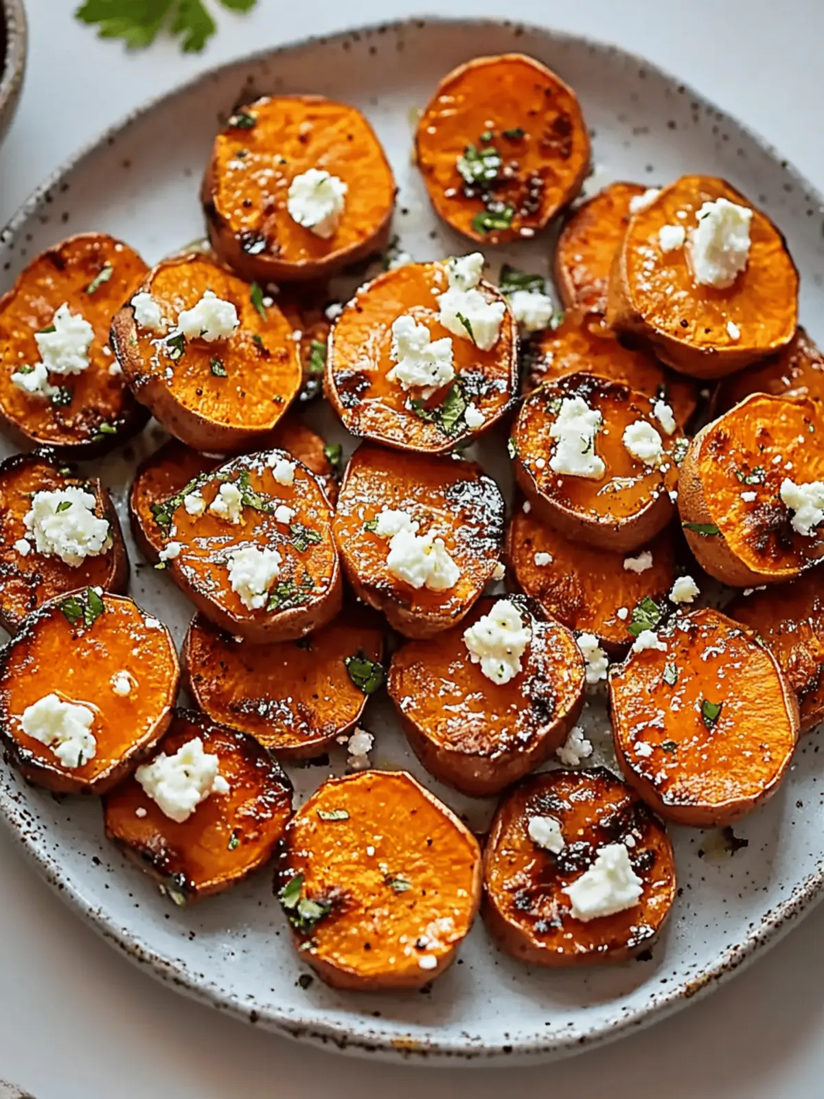Irresistible Honey Feta Sweet Potato Rounds Recipe Anytime 5 Honey Feta Sweet Potato Rounds Recipe