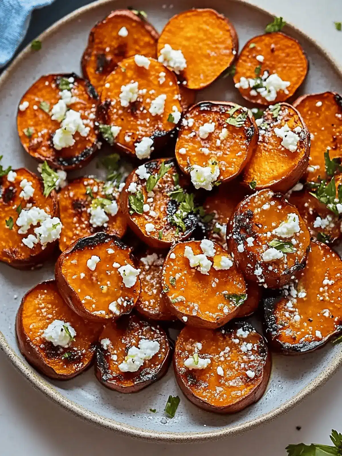 Irresistible Honey Feta Sweet Potato Rounds Recipe Anytime 3 Honey Feta Sweet Potato Rounds Recipe