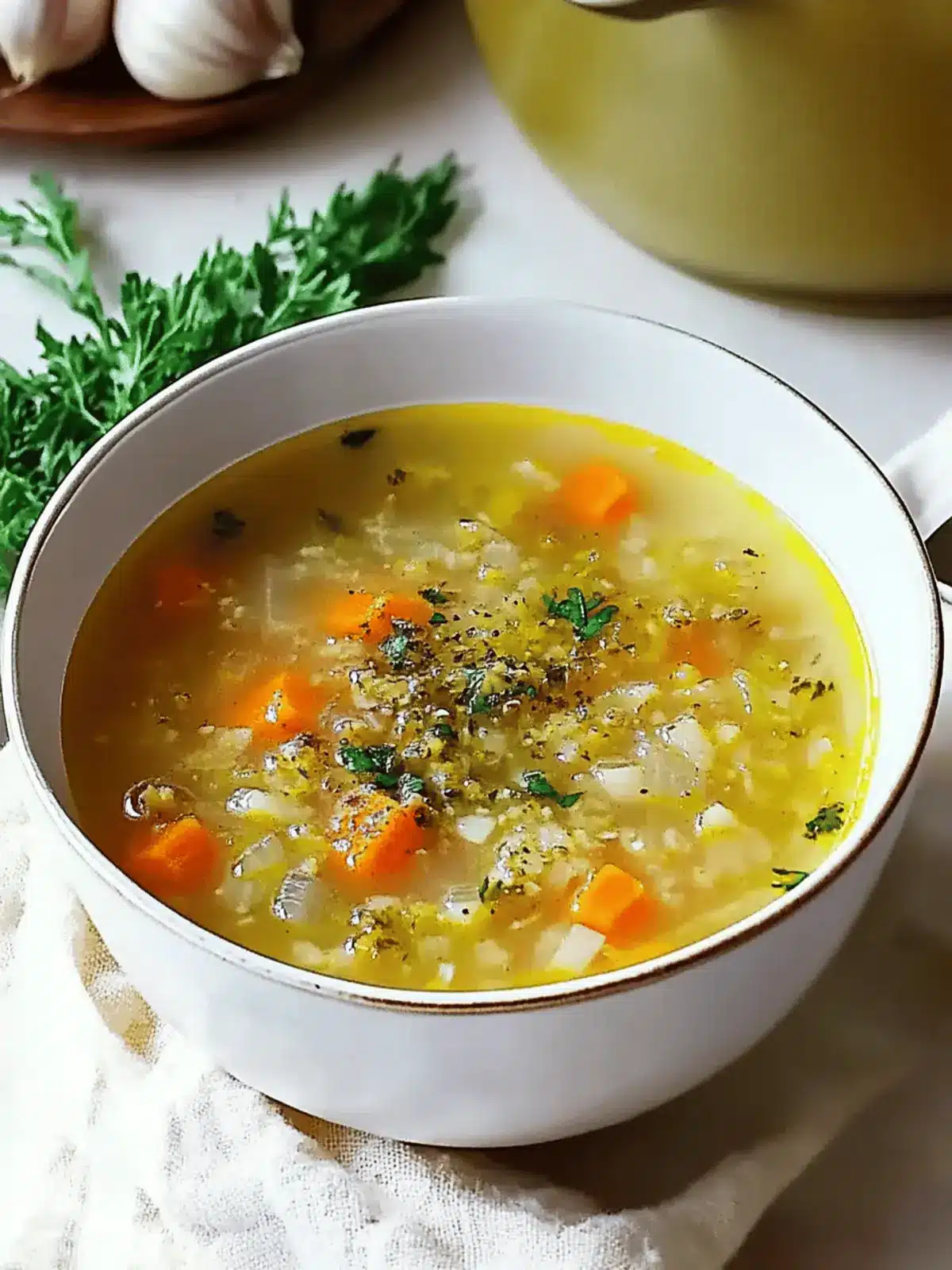 Healing Garlic Soup for Colds: A Cozy Bowl of Comfort 2 Healing Garlic Soup for Colds