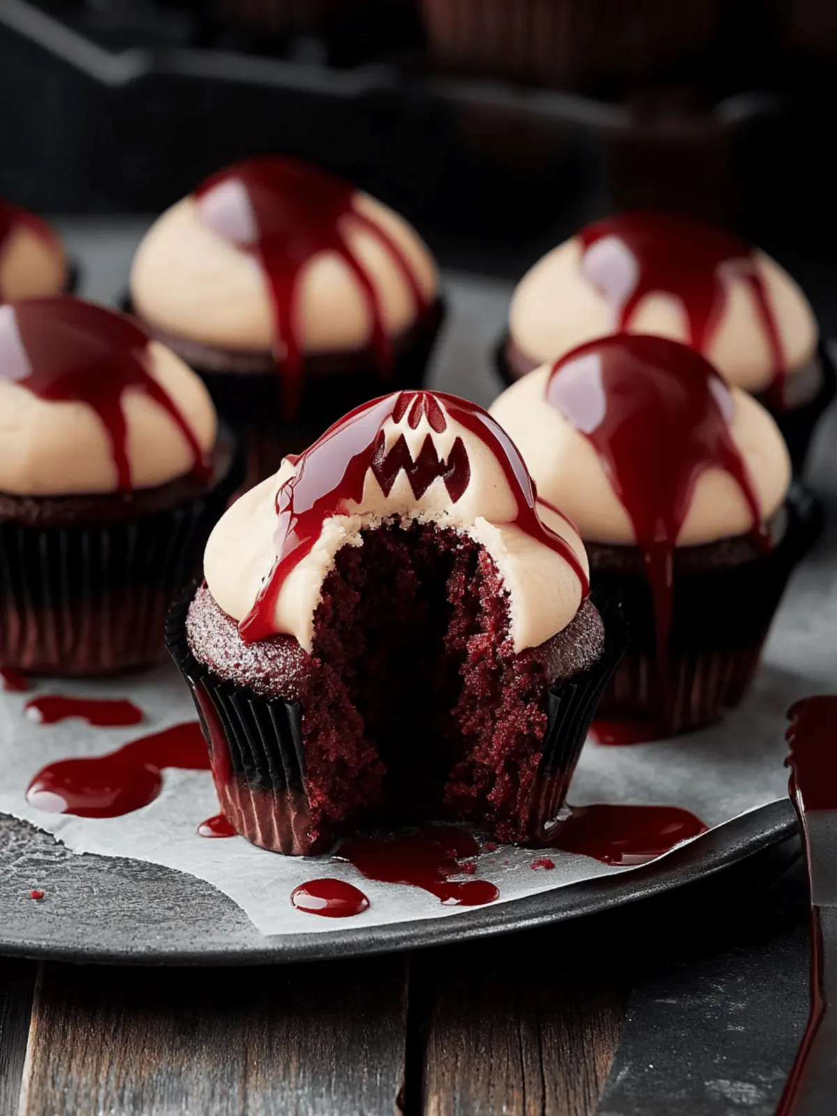 Vampire Bite Halloween Cupcakes: Scream-Worthy Sweet Delights 5 Vampire Bite Halloween Cupcakes