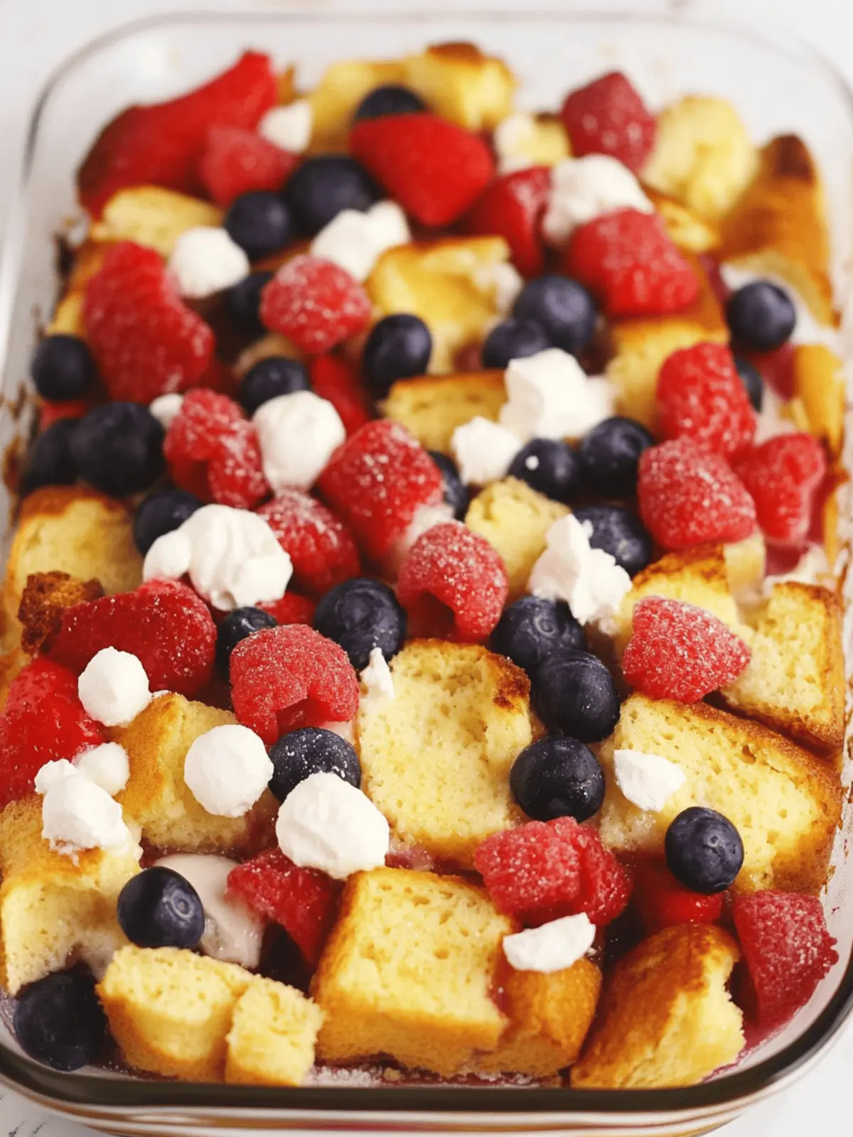 Red White and Blue French Toast Bake for Your Patriotic Brunch 4 Red White and Blue French Toast Bake
