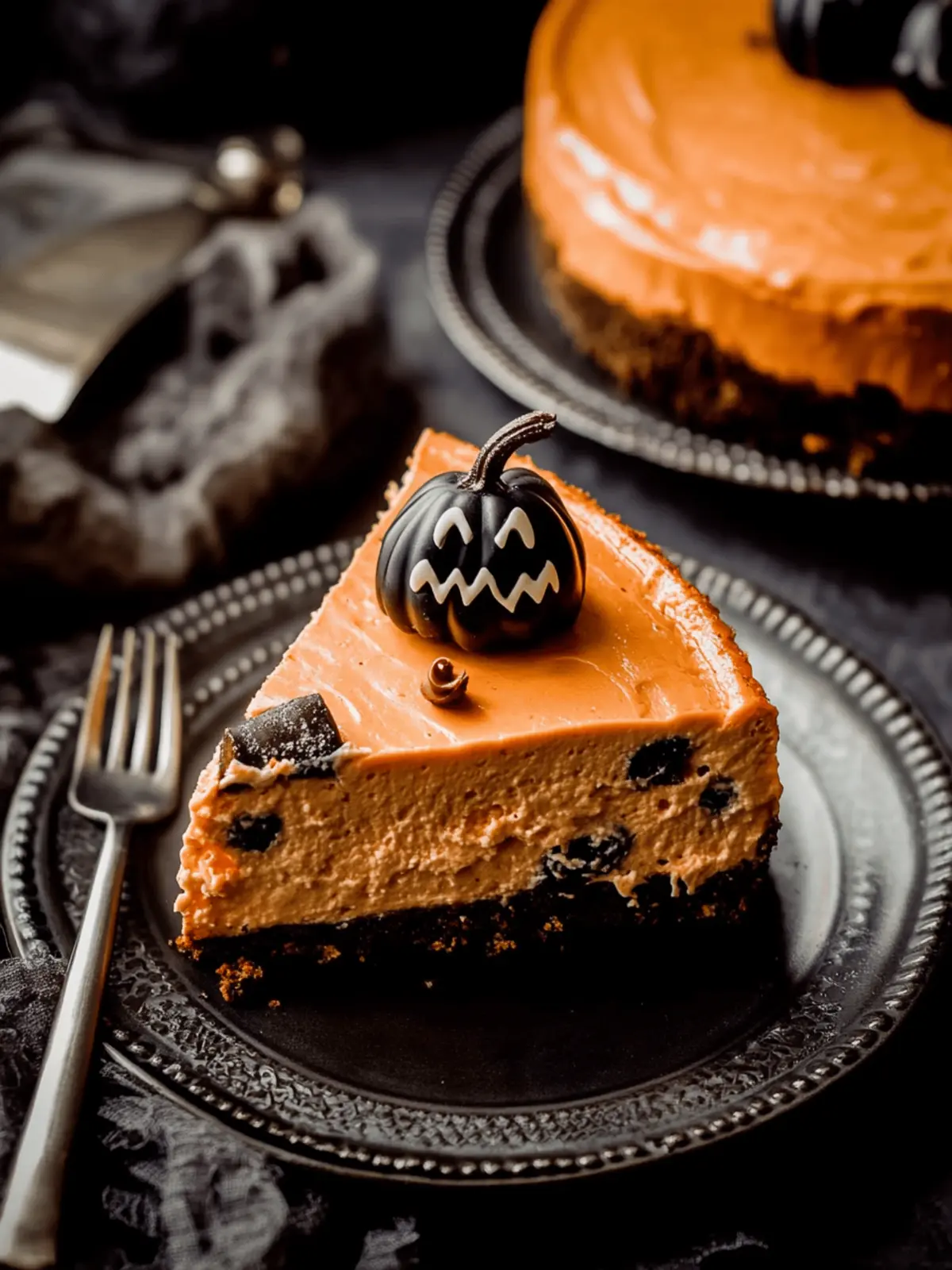 Spooktacular Halloween Cheesecake with Creamy Cookie Crunch 3 Halloween Cheesecake