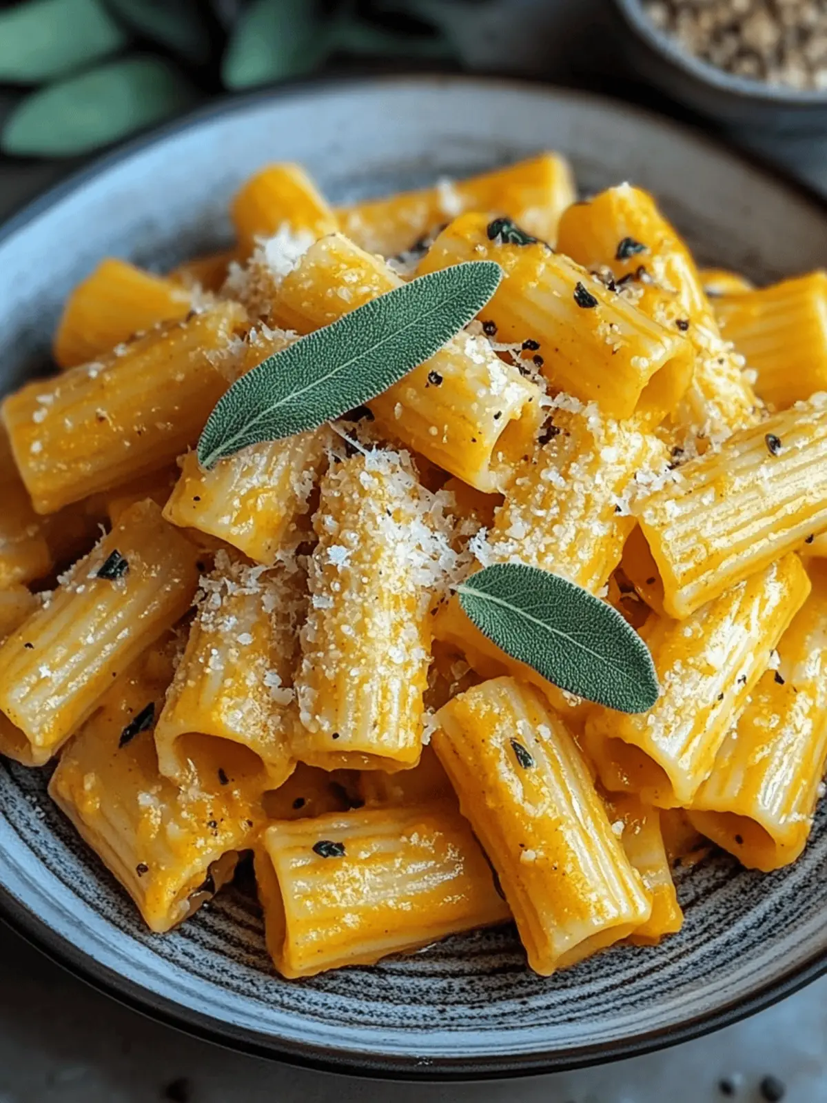 Delightful Pumpkin Sage Rigatoni for Cozy Fall Dinners 3 Pumpkin Sage Rigatoni