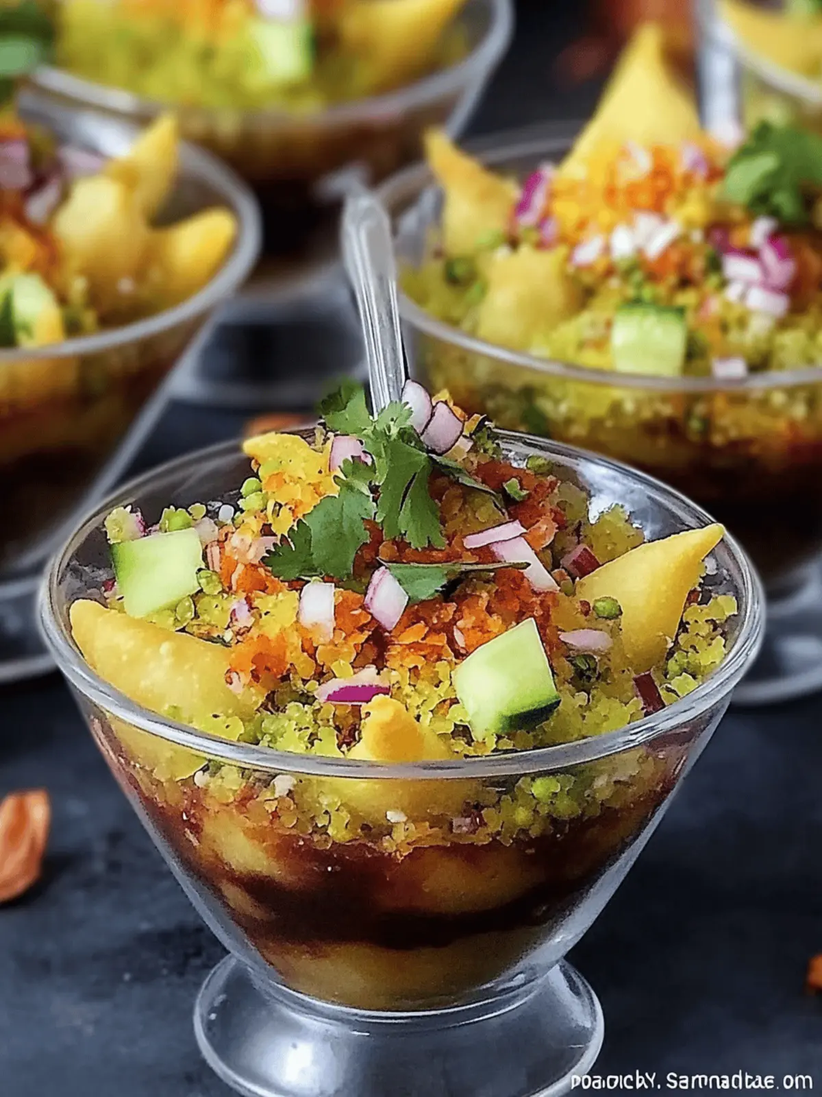 Deconstructed Samosa Chaat Cups Perfect for Your Next Party 4 Deconstructed Samosa Chaat
