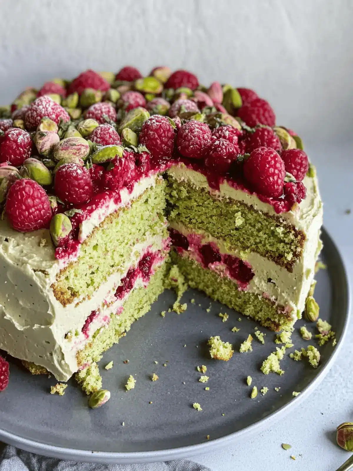 Pistachio Raspberry Cake: A Showstopper for Any Celebration 2 Pistachio Raspberry Cake