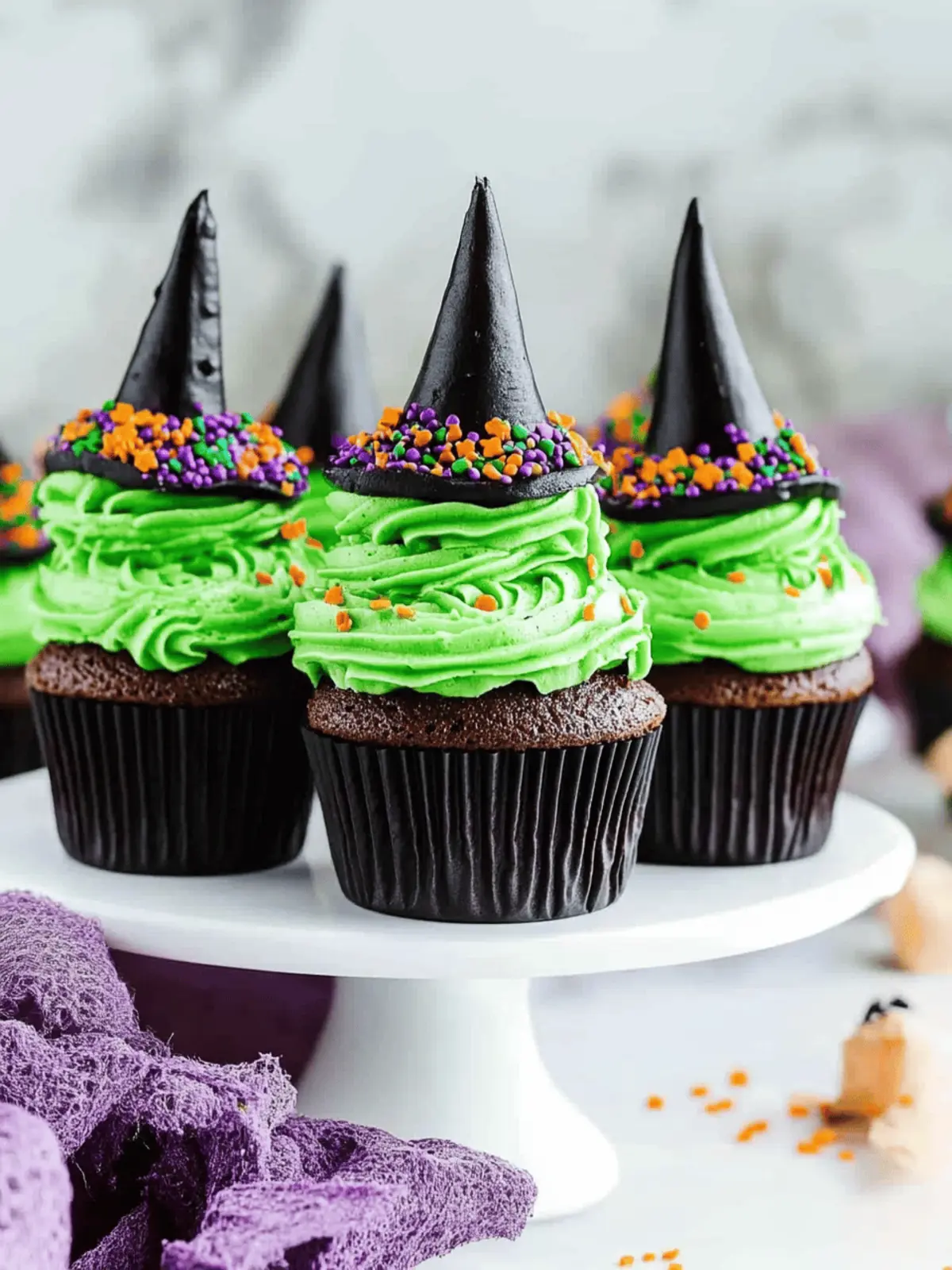 Witch Hat Cupcakes: Hauntingly Delicious Halloween Delights 2 Witch Hat Cupcakes